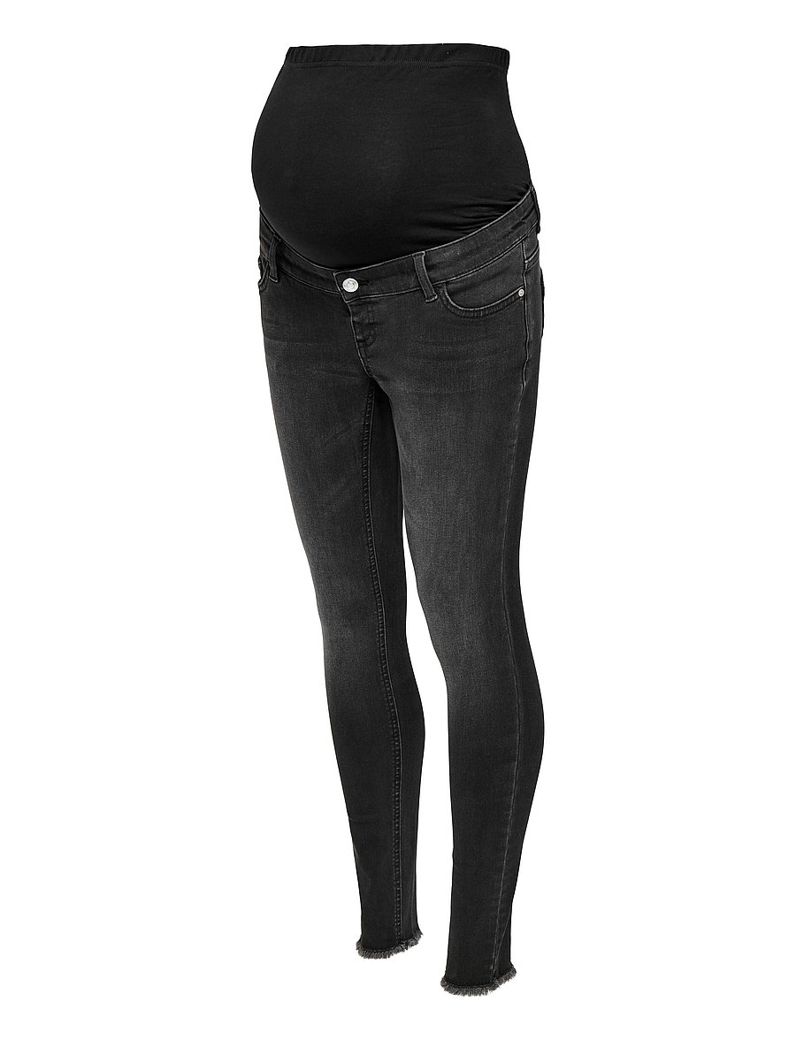 Only Maternity - OLMBLUSH MID SK ANK RW DNM REABOX NOOS - liibuvad teksad - washed black - 4