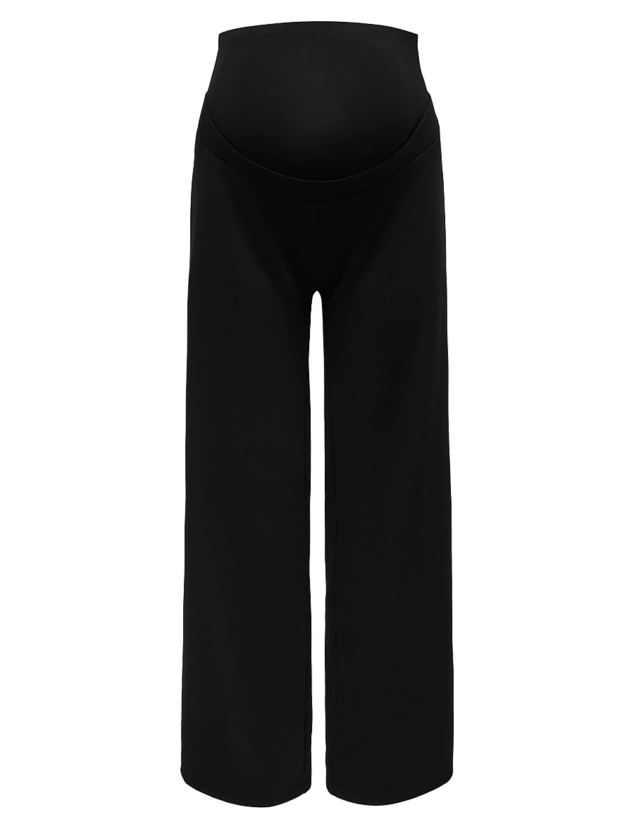 Only Maternity - OLMFEVER WIDE PANTS JRS NOOS - hosen mit weitem bein - black - 1