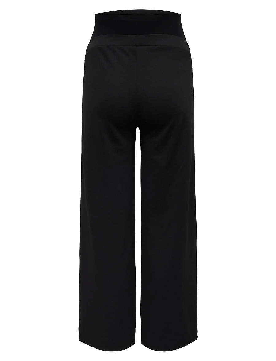 Only Maternity - OLMFEVER WIDE PANTS JRS NOOS - hosen mit weitem bein - black - 2