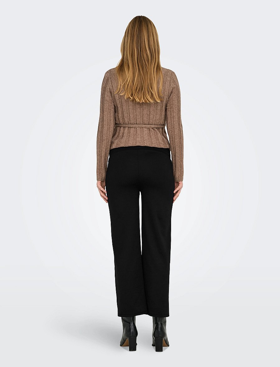 Only Maternity - OLMFEVER WIDE PANTS JRS NOOS - hosen mit weitem bein - black - 3