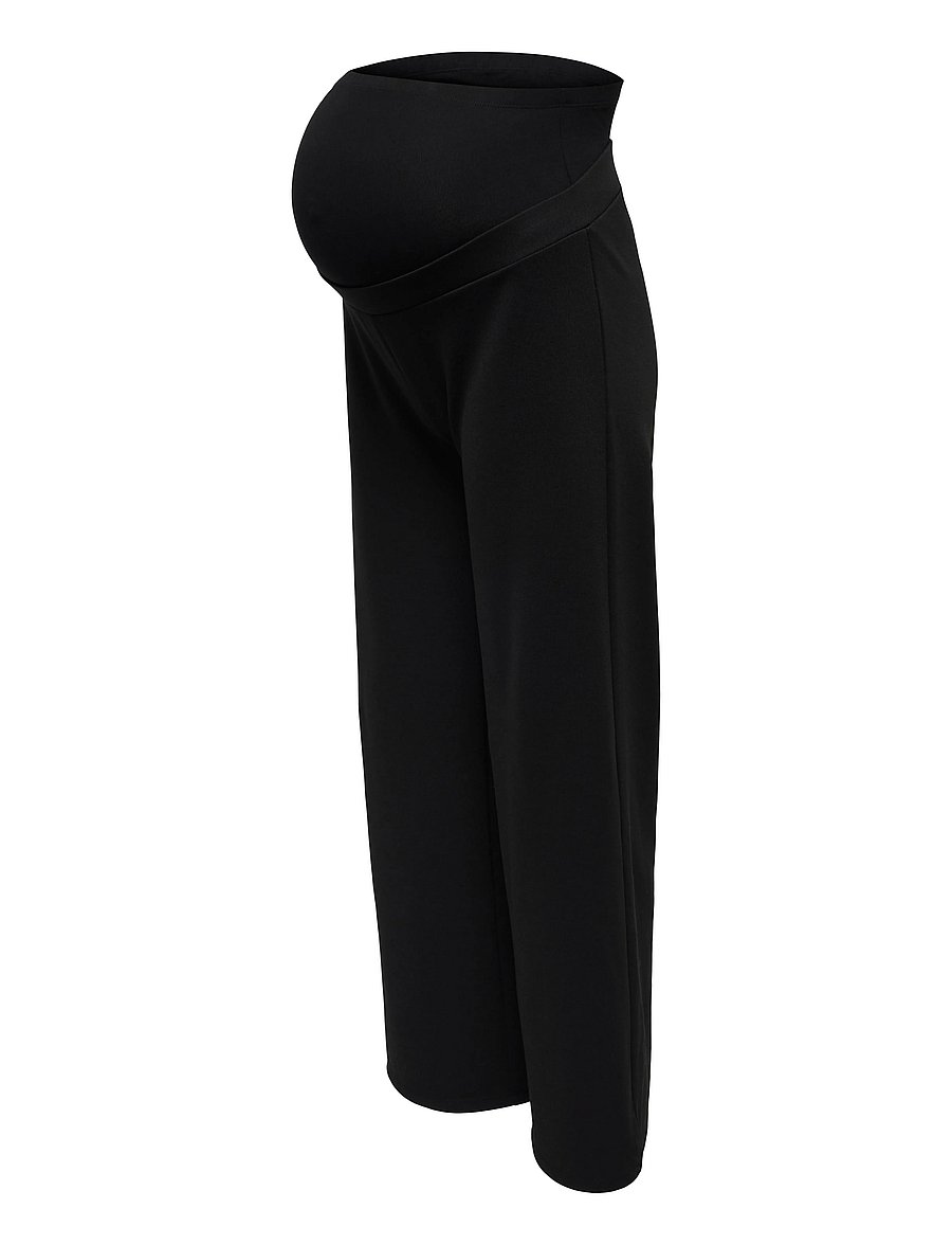 Only Maternity - OLMFEVER WIDE PANTS JRS NOOS - hosen mit weitem bein - black - 4