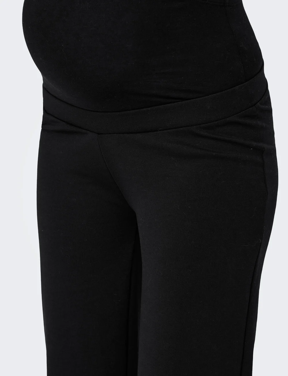 Only Maternity - OLMFEVER WIDE PANTS JRS NOOS - bottoms - black - 5