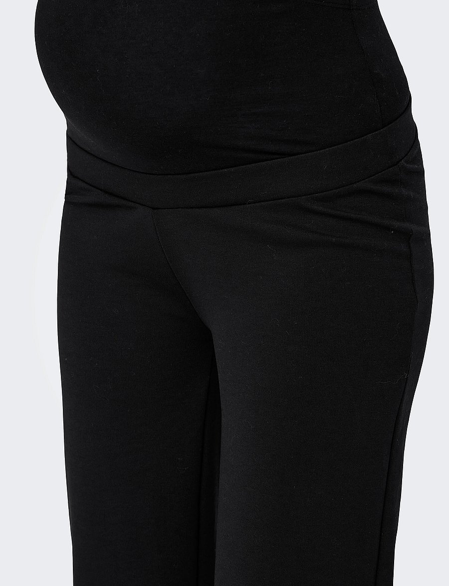 Only Maternity - OLMFEVER WIDE PANTS JRS NOOS - hosen mit weitem bein - black - 5