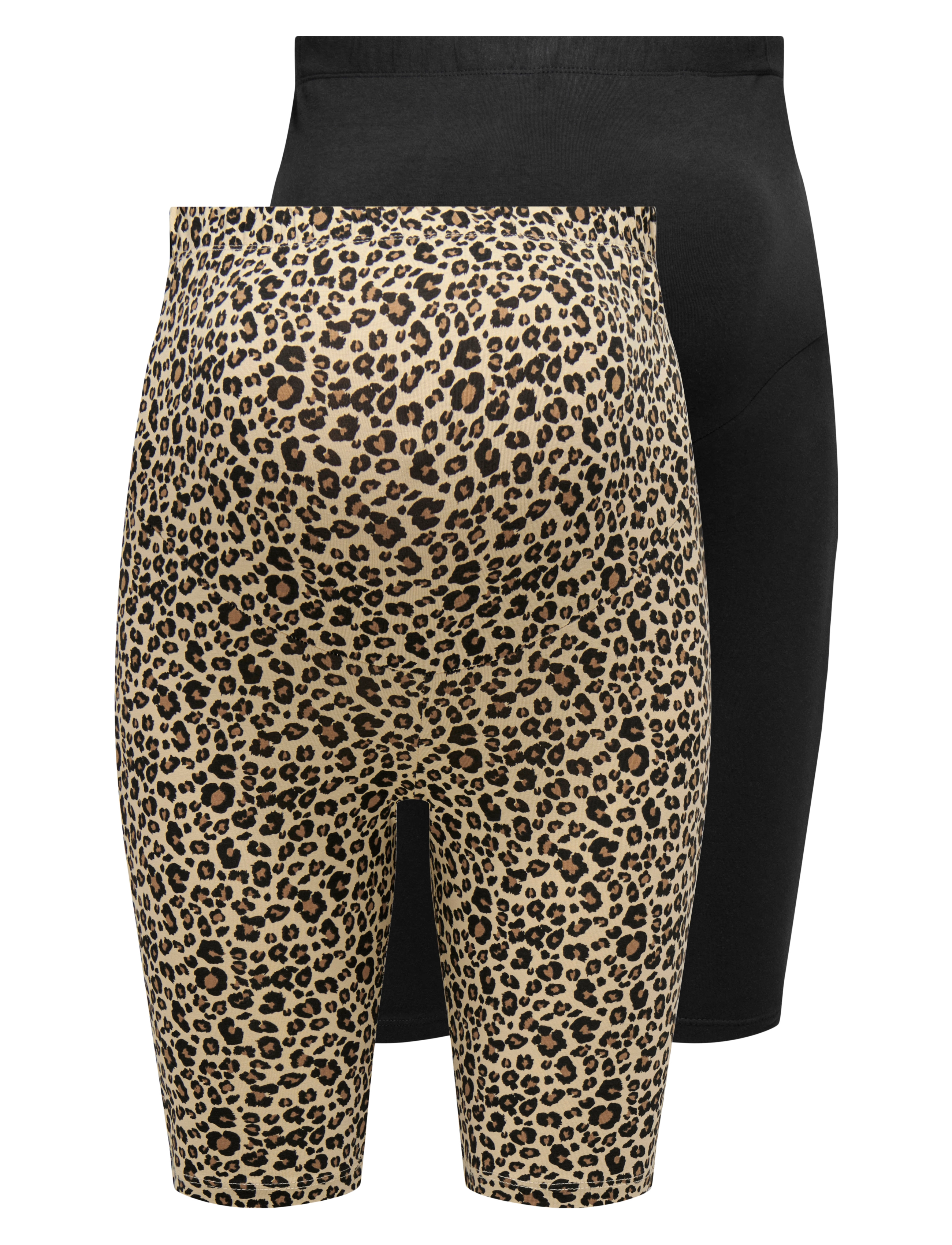ONLY MATERNITY Olmlovely Life Shorts Jrs Mat 2 Pack Aop Schwarz - M - Damen