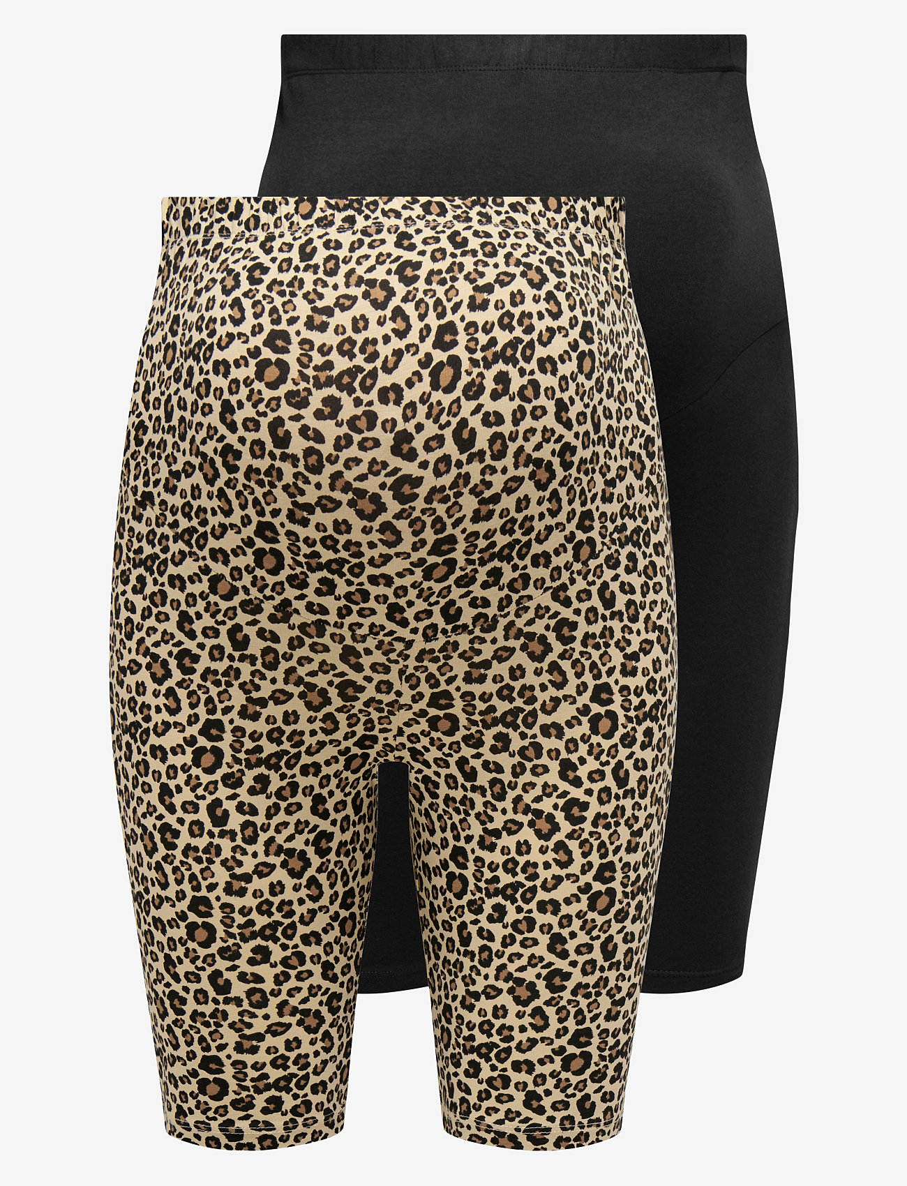 Only Maternity - OLMLOVELY LIFE SHORTS JRS MAT 2 PACK AOP - cycling shorts - black - 1