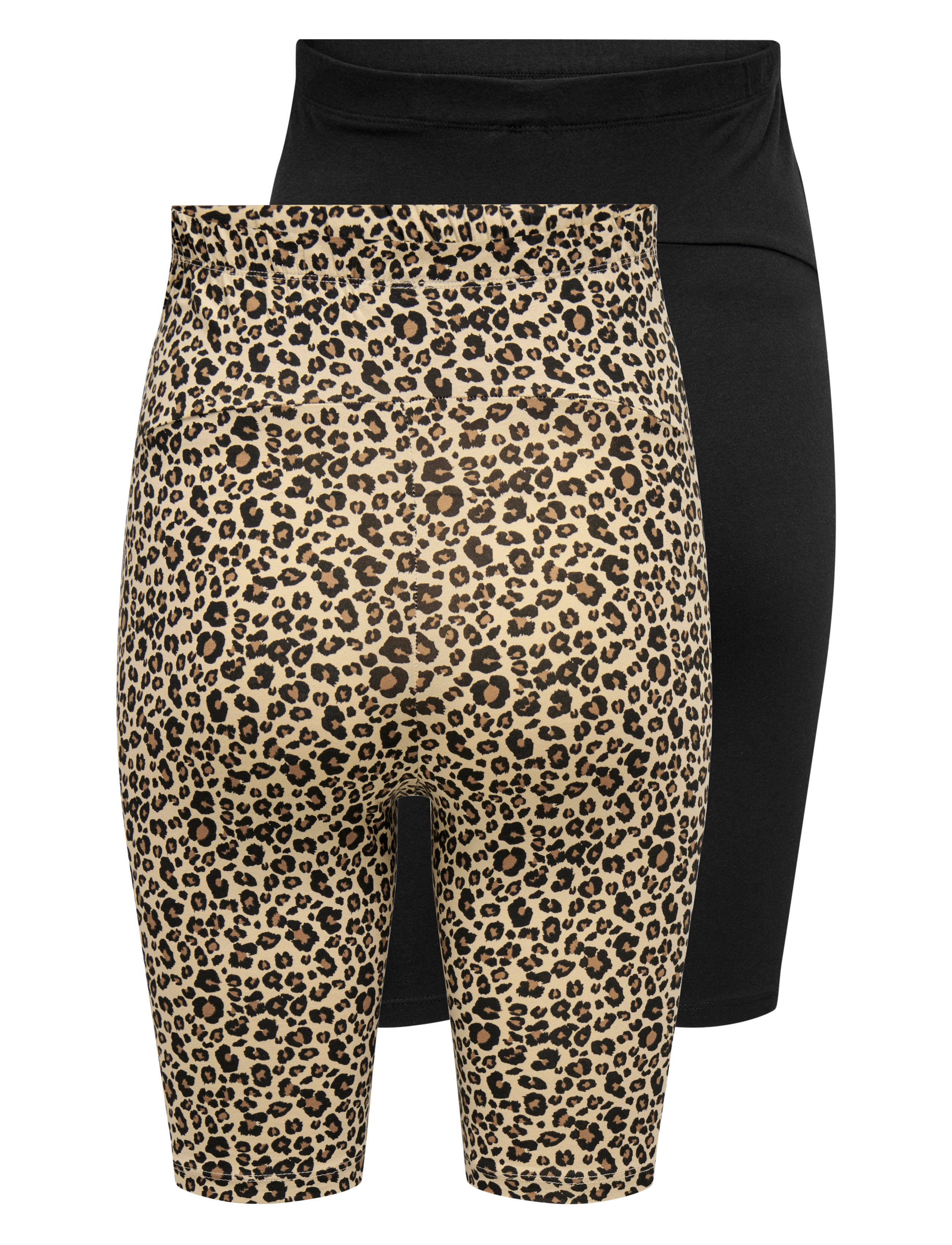 Only Maternity - OLMLOVELY LIFE SHORTS JRS MAT 2 PACK AOP - korte broek - black - 2