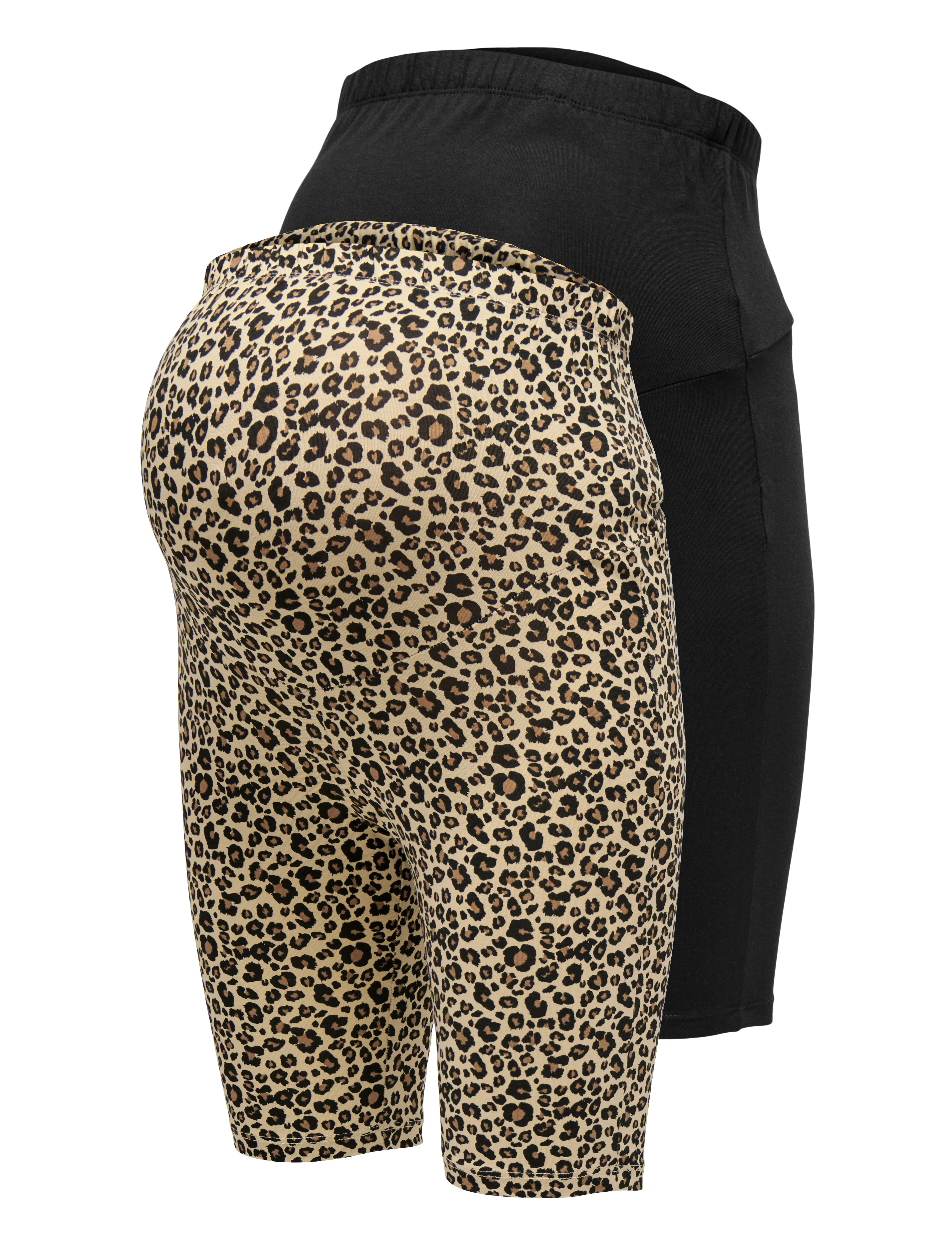 Only Maternity - OLMLOVELY LIFE SHORTS JRS MAT 2 PACK AOP - korte broek - black - 4