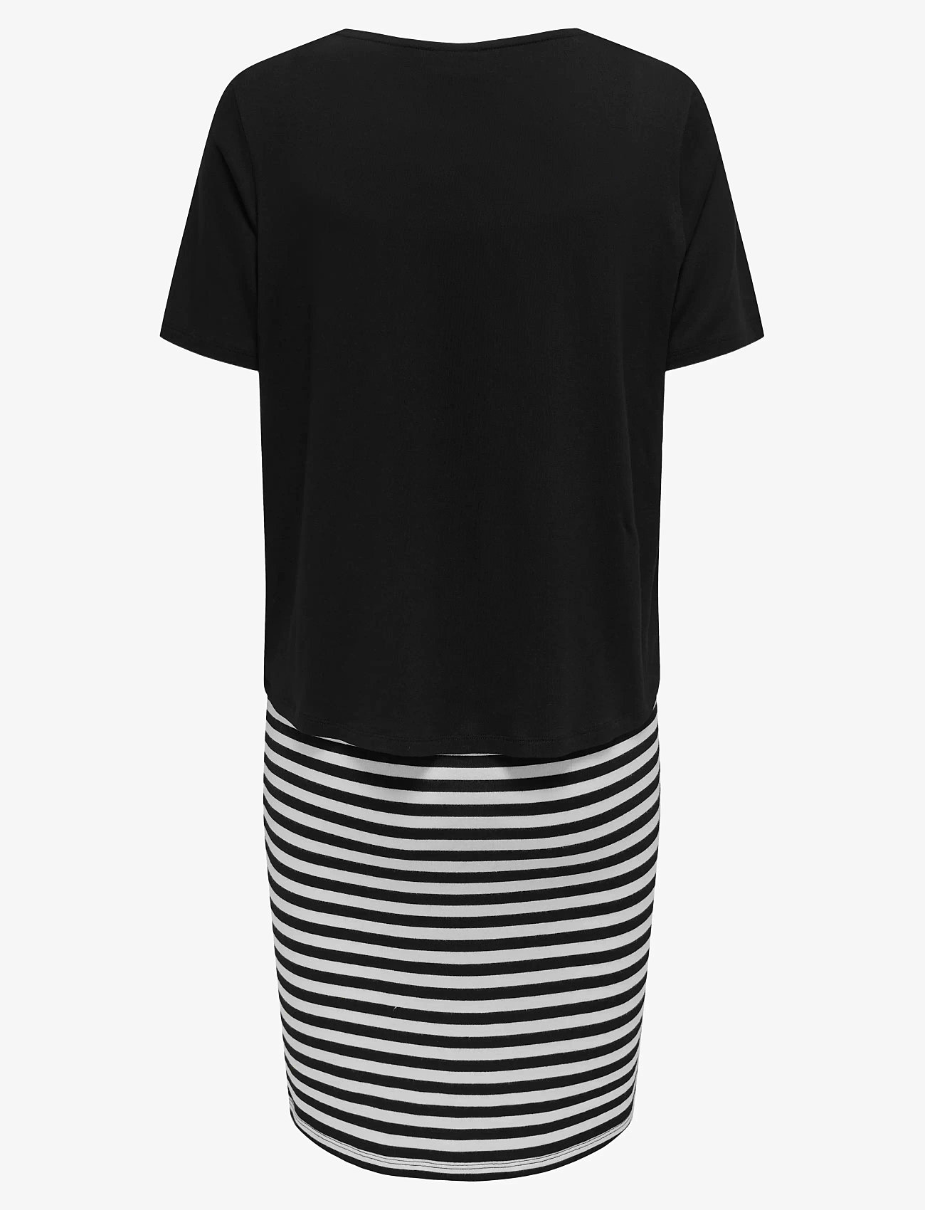 Only Maternity - OLMOLINE S/S O-NECK NURSI DRESS JRS NOOS - t-shirt-kleider - black - 2