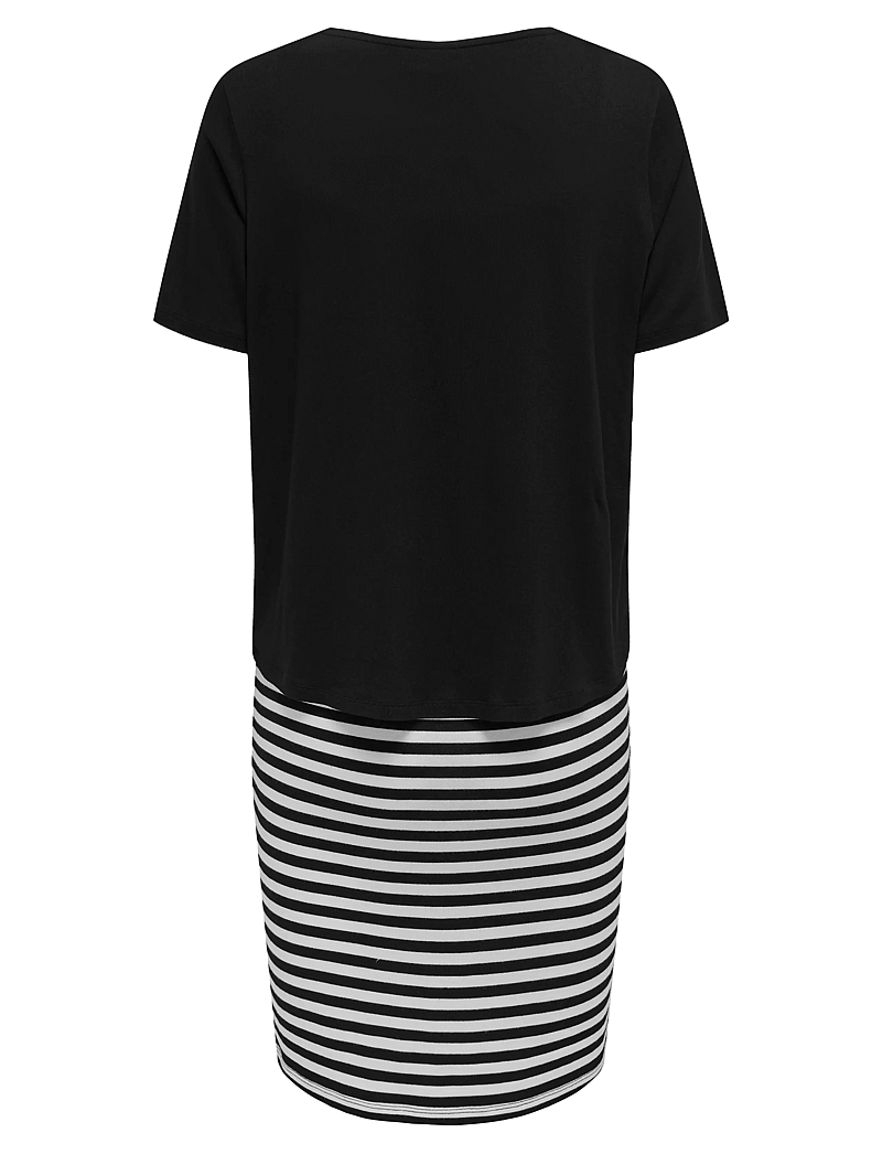 Only Maternity - OLMOLINE S/S O-NECK NURSI DRESS JRS NOOS - t-shirt-kleider - black - 2