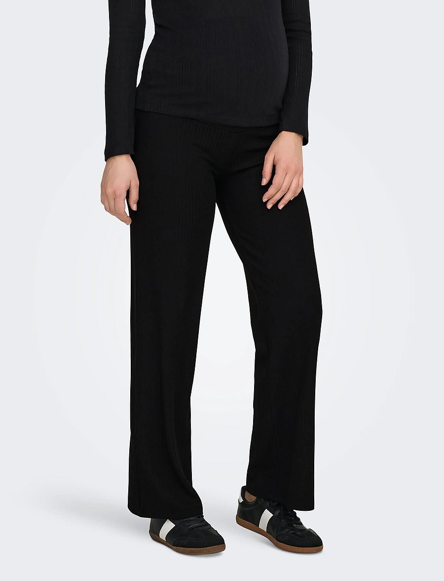 Only Maternity - OLMEMMA WIDE PANT JRS NOOS - underdele - black - 0