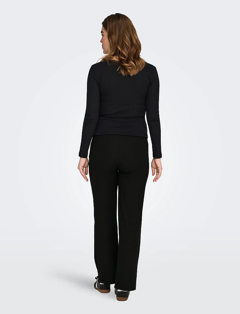 Only Maternity - OLMEMMA WIDE PANT JRS NOOS - hosen mit weitem bein - black - 4