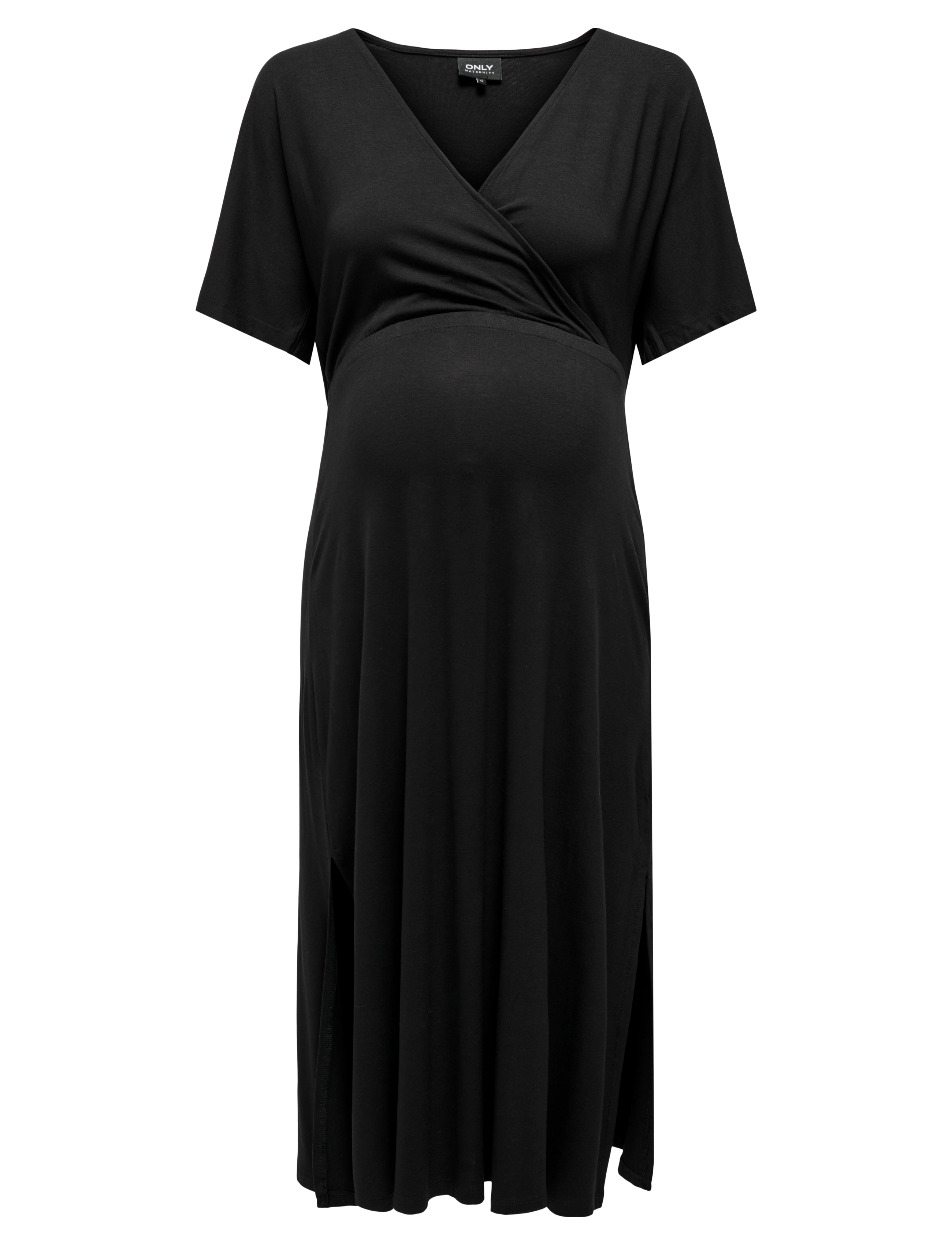 Only Maternity - OLMAMAZE S/S ALL IN ONE NURSI DRESS NOOS - black - 1