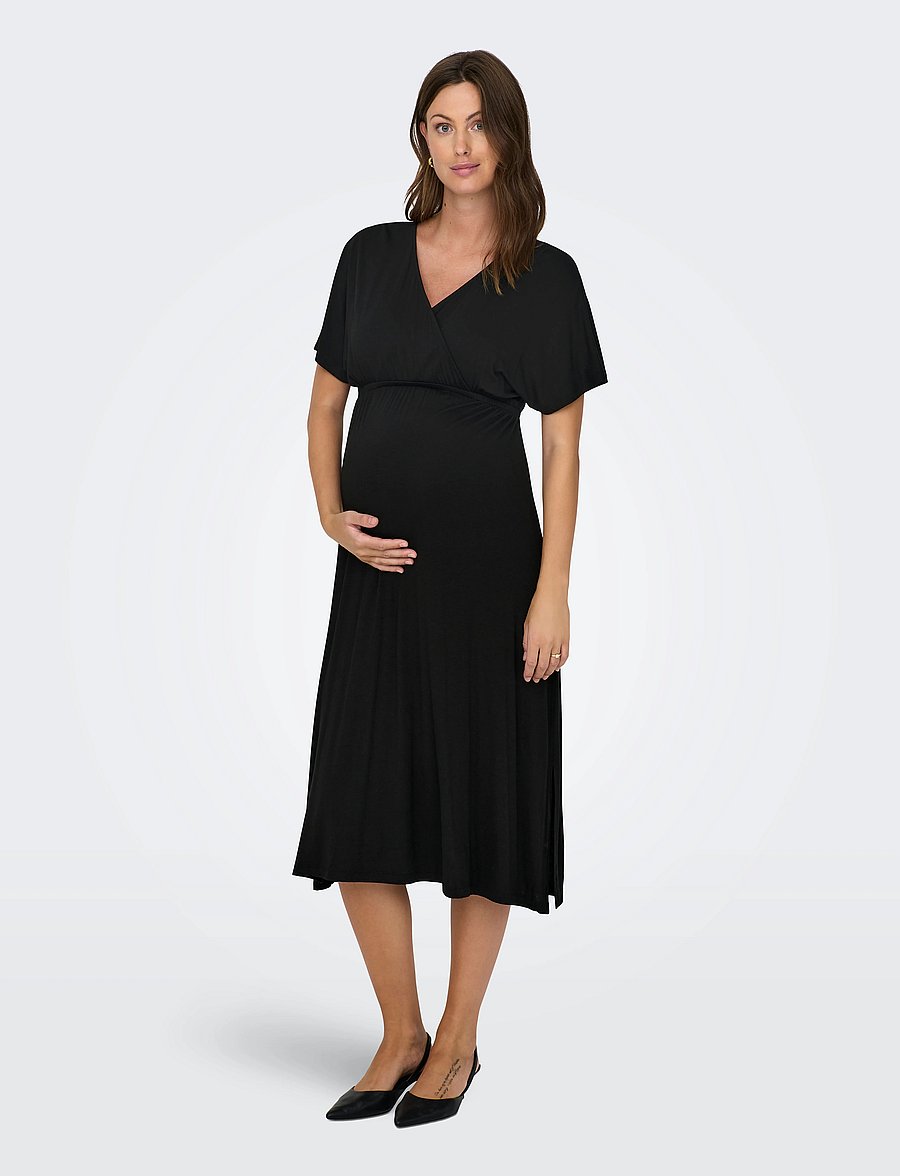 Only Maternity - OLMAMAZE S/S ALL IN ONE NURSI DRESS NOOS - black - 0