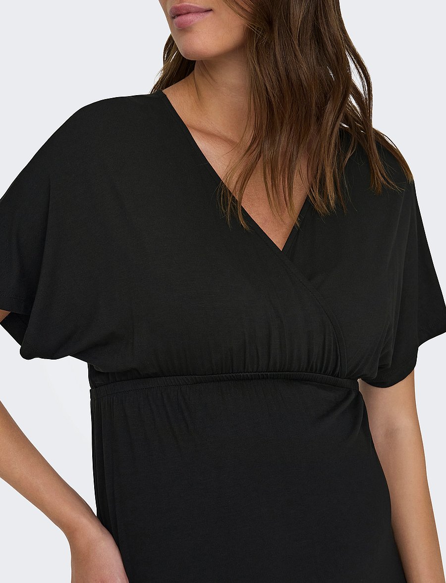 Only Maternity - OLMAMAZE S/S ALL IN ONE NURSI DRESS NOOS - black - 4