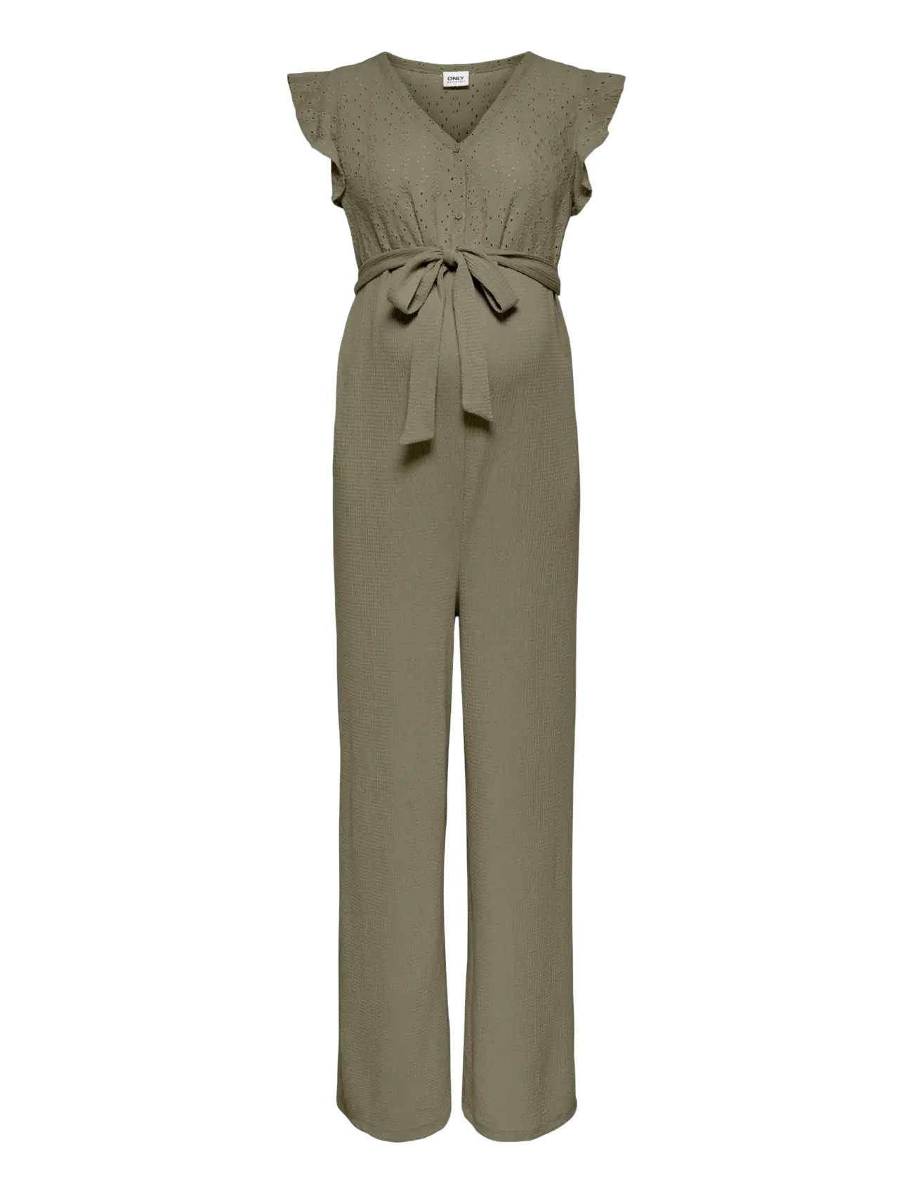 ONLY MATERNITY Olmelisa S/L V-Ausschnitt Jumpsuit Jrs Khaki - M - Damen