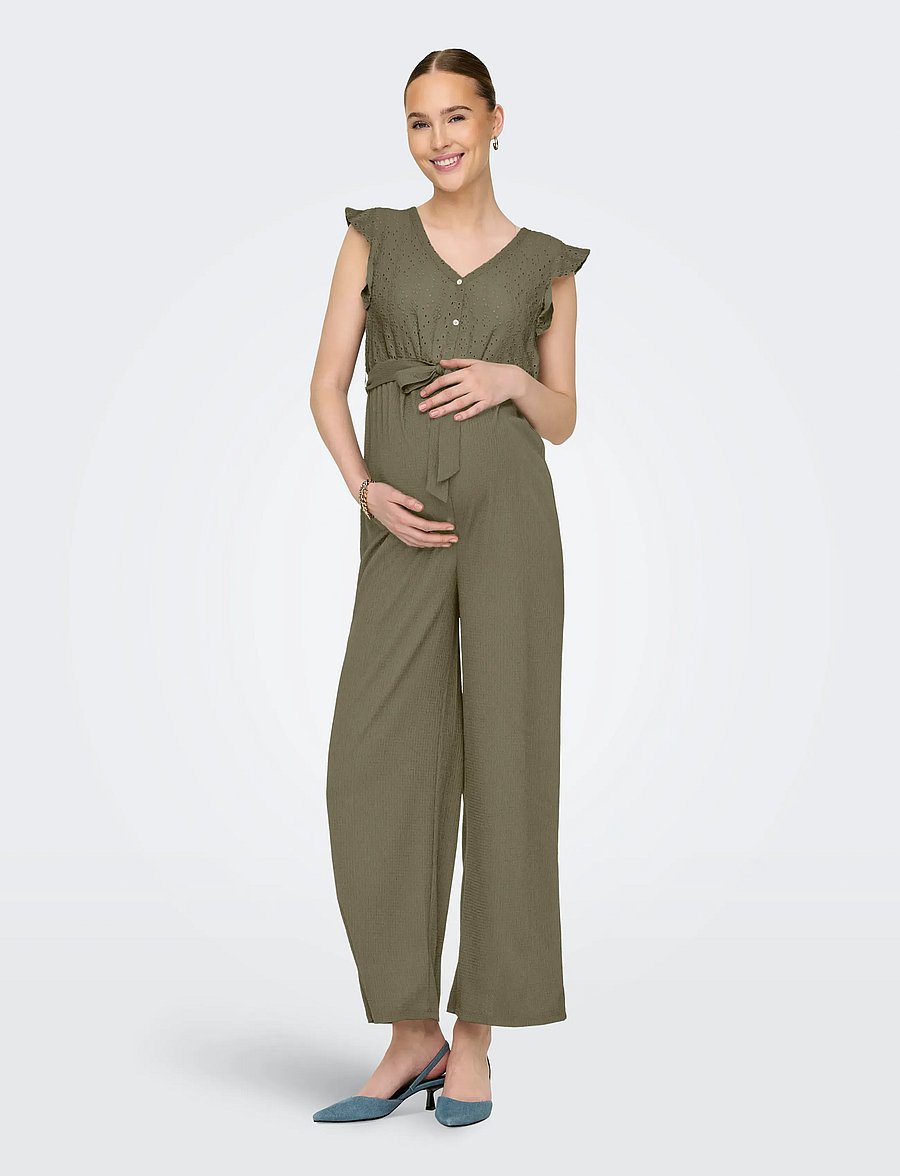 Only Maternity - OLMELISA S/L V-NECK JUMPSUIT JRS - graviditets produkter - mermaid - 0