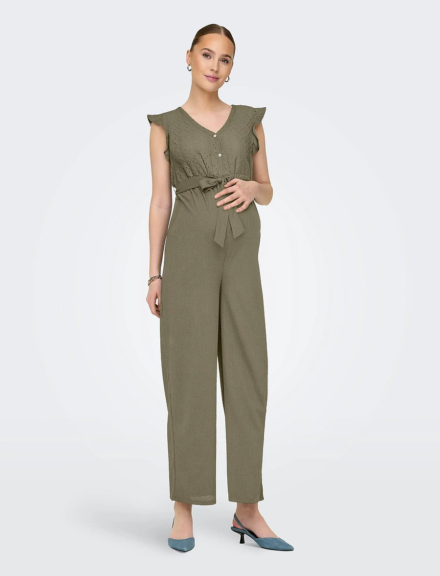 Only Maternity - OLMELISA S/L V-NECK JUMPSUIT JRS - graviditets produkter - mermaid - 5