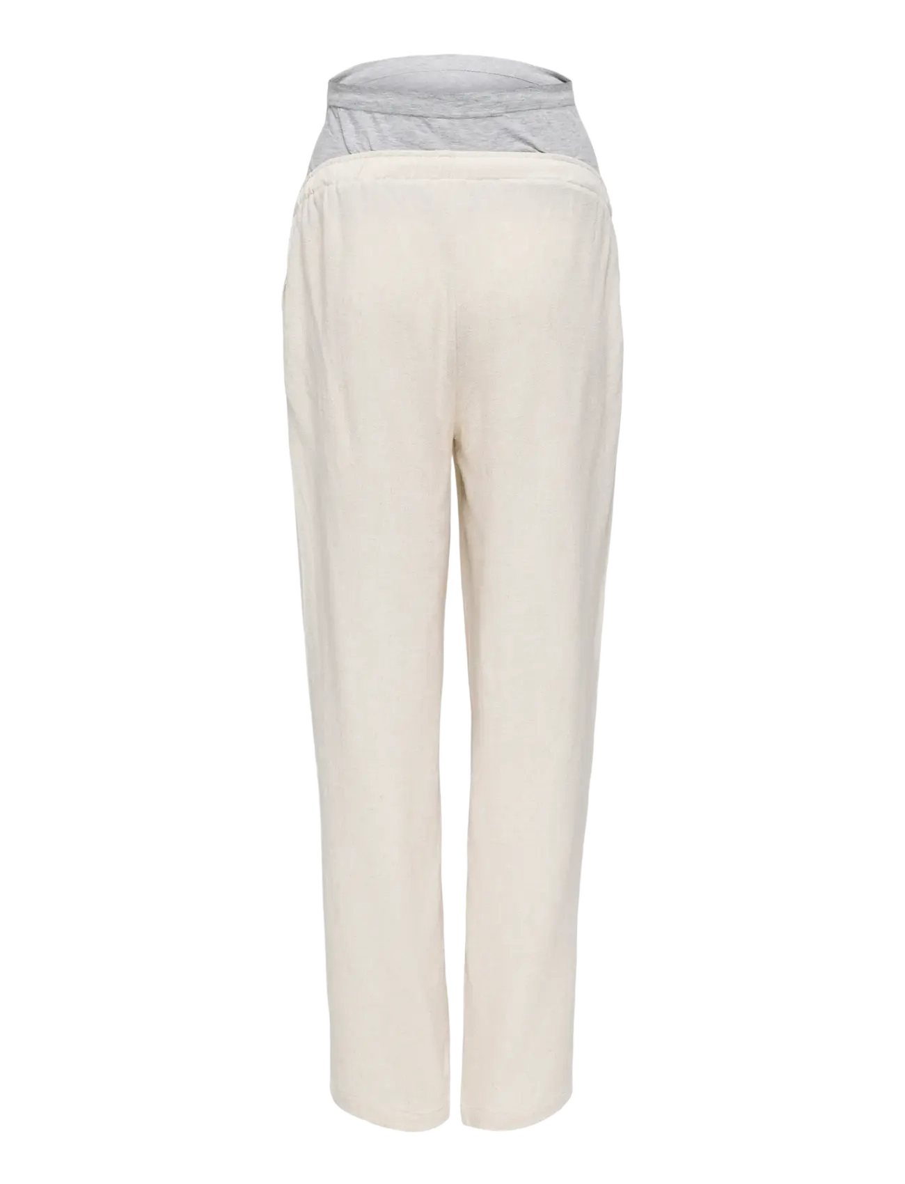 Only Maternity - OLMSIESTA MW PULL-UP LINEN BL PANT NOOS - lina bikses - moonbeam - 2