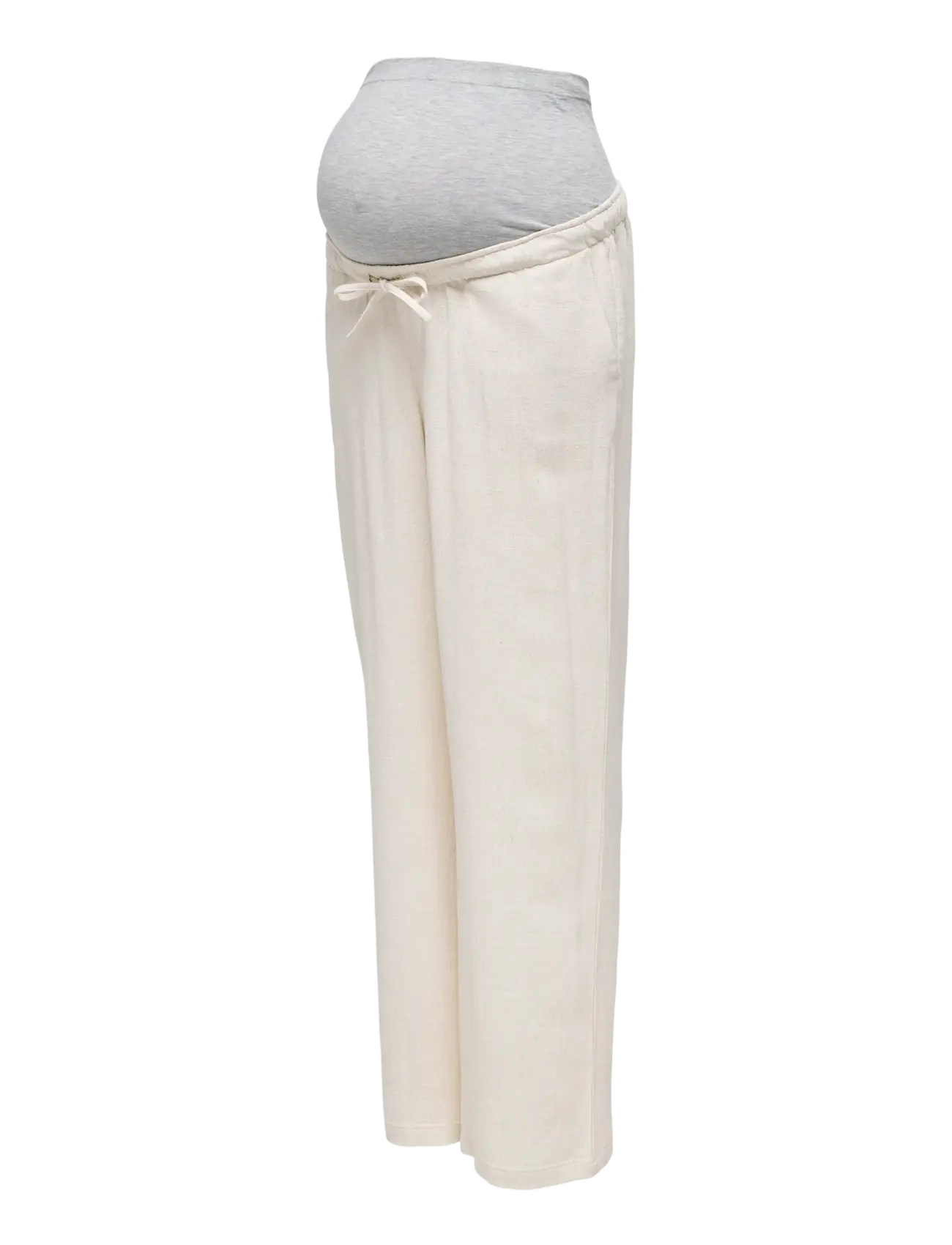 Only Maternity - OLMSIESTA MW PULL-UP LINEN BL PANT NOOS - lina bikses - moonbeam - 3