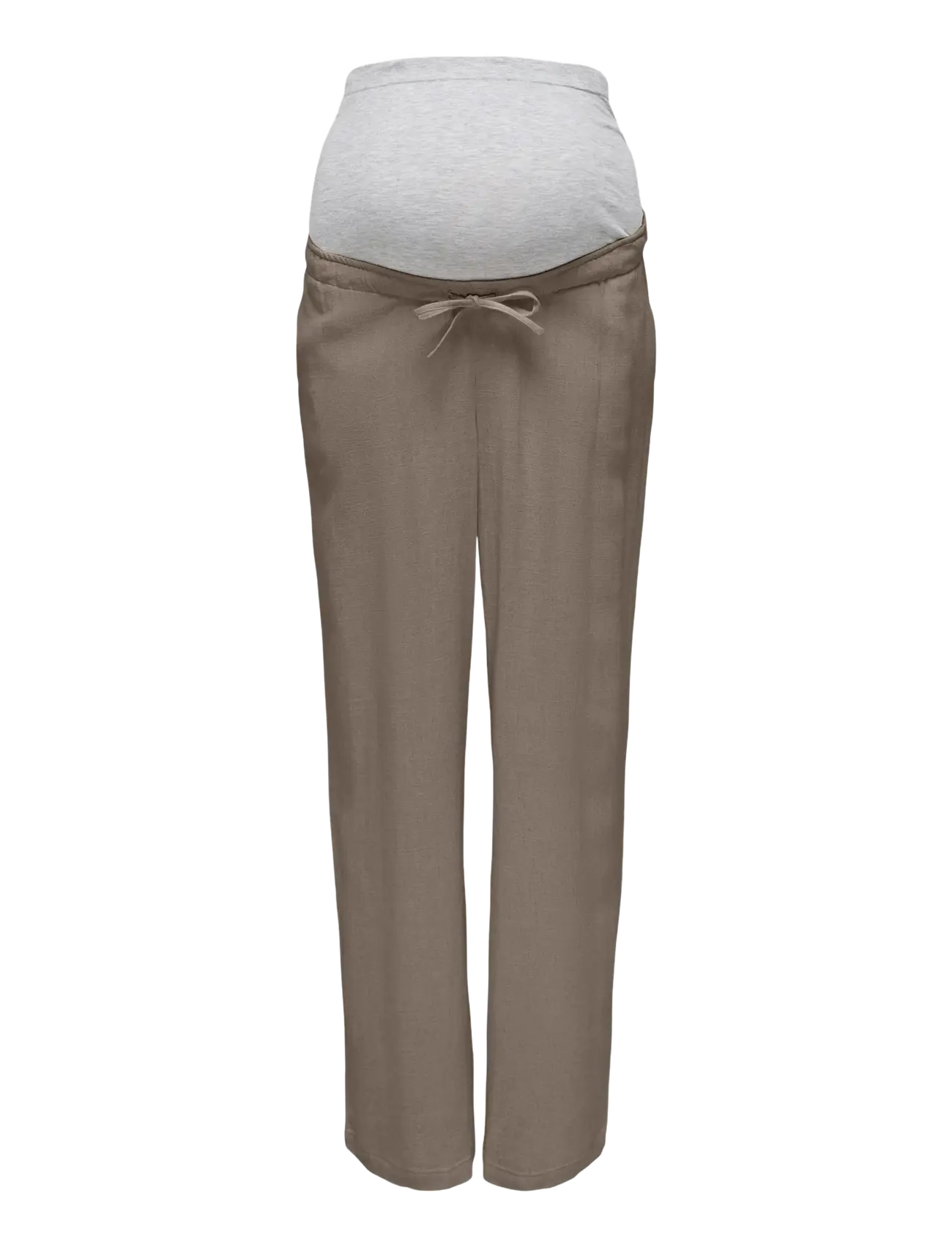 Only Maternity OLMSIESTA MW PULL-UP LINEN BL PANT NOOS - Only Maternity - WALNUT / grey