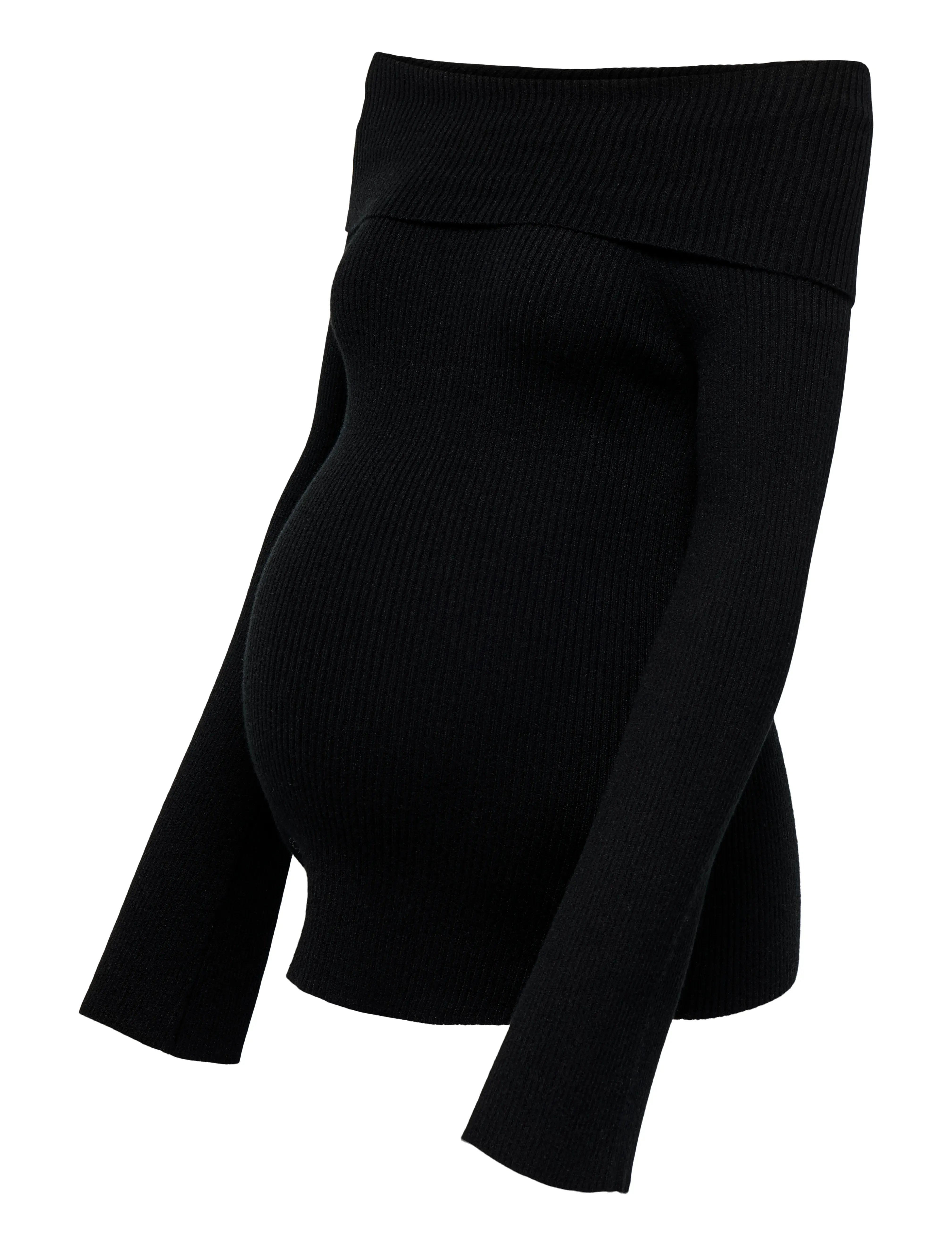 Only Maternity - OLMJAYDEN LS OFF SHOULDER KNT - jumpers - black - 2