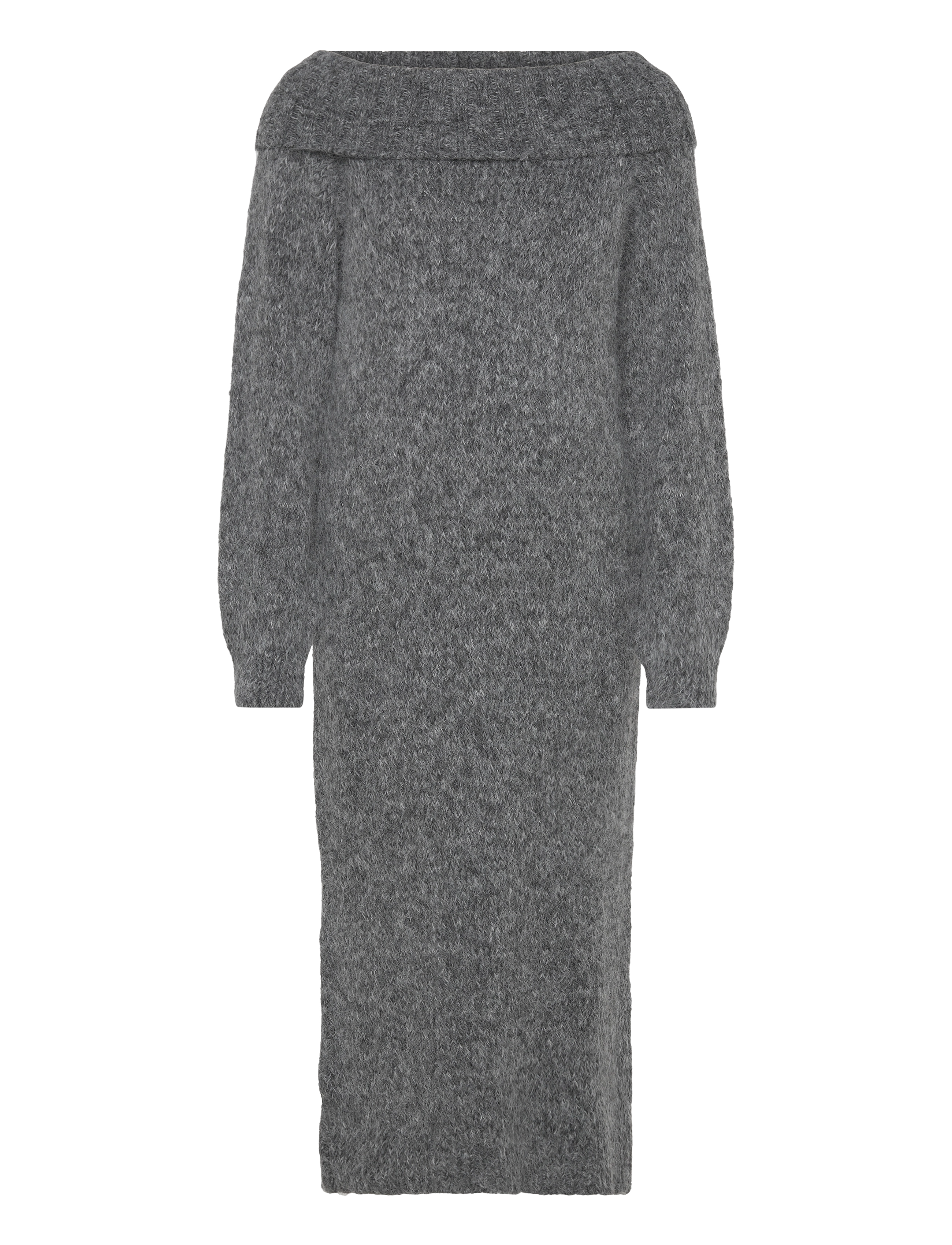 ONLY MATERNITY Olmmarie Ls Off Schulter Kleid Knt Grau - M - Damen
