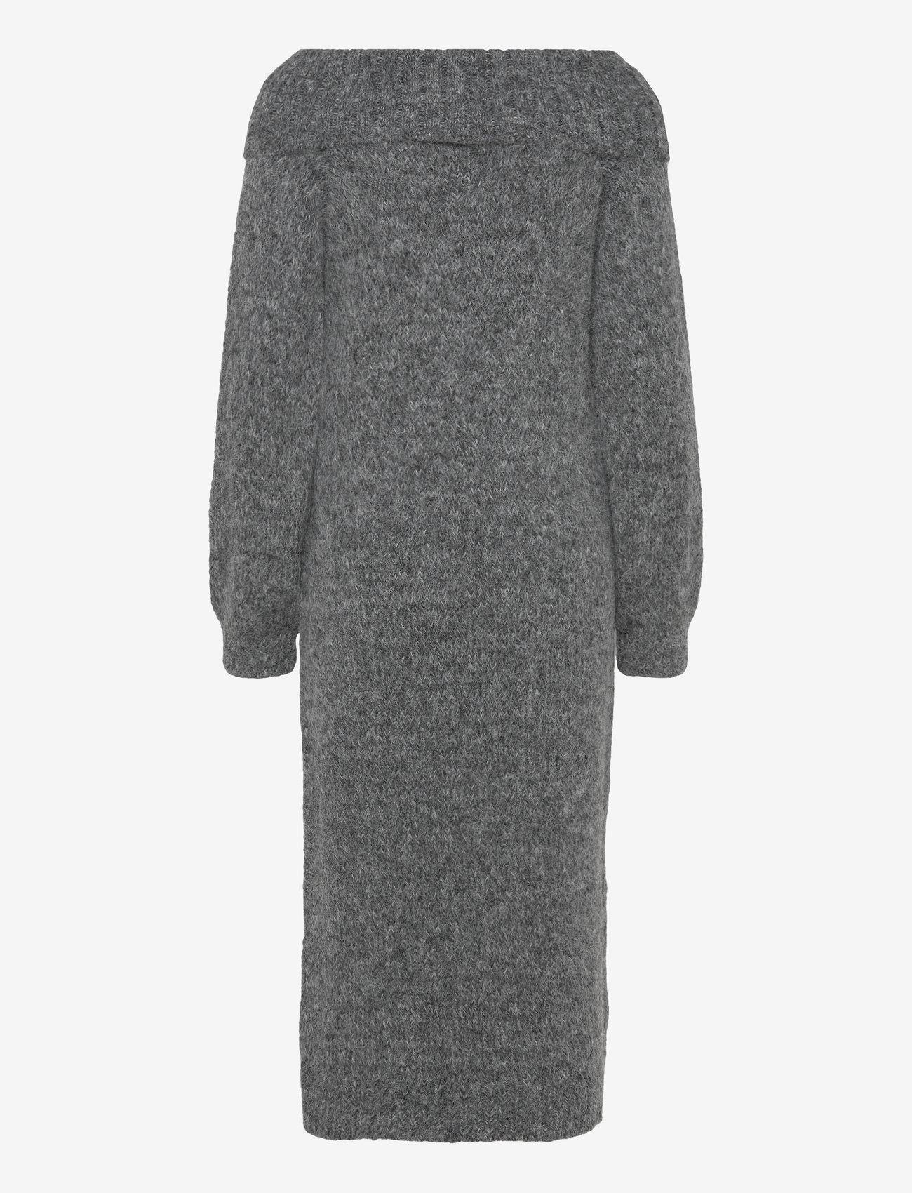 Only Maternity - OLMMARIE LS OFF SHOULDER DRESS KNT - knitted dresses - medium grey melange - 2