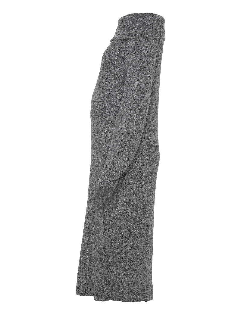 Only Maternity - OLMMARIE LS OFF SHOULDER DRESS KNT - knitted dresses - medium grey melange - 3