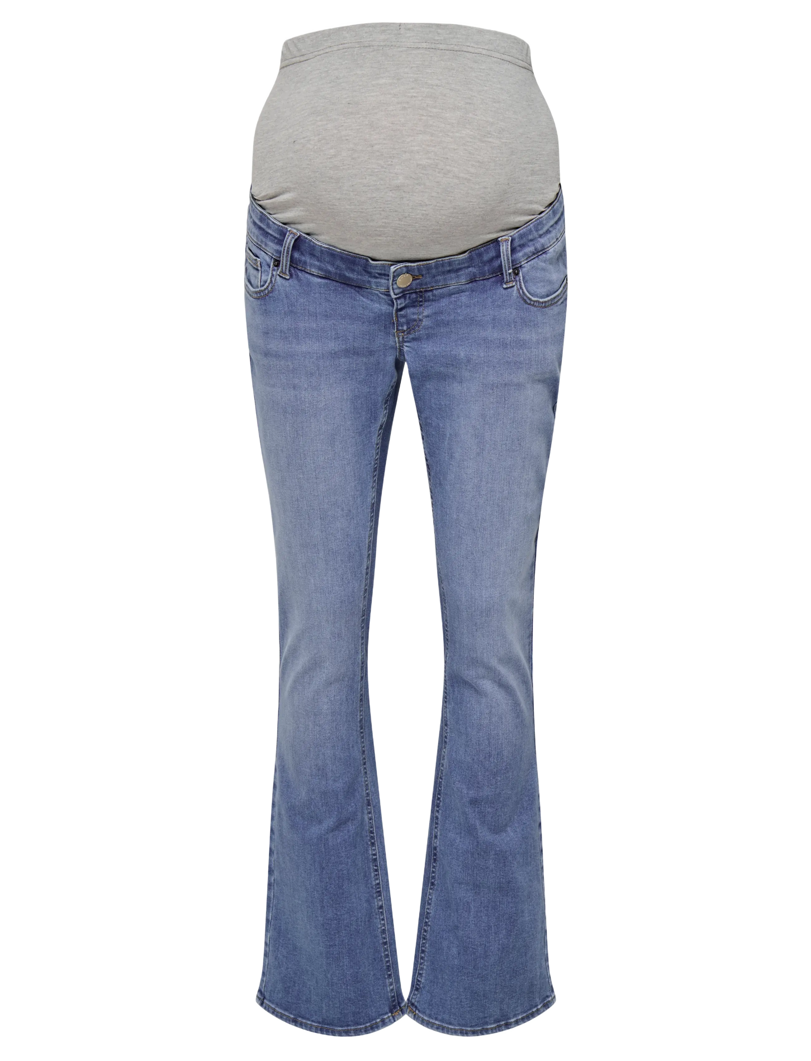 ONLY MATERNITY Olmblush Mid Flared Re1319 Noos Blau - Lx32 - Damen