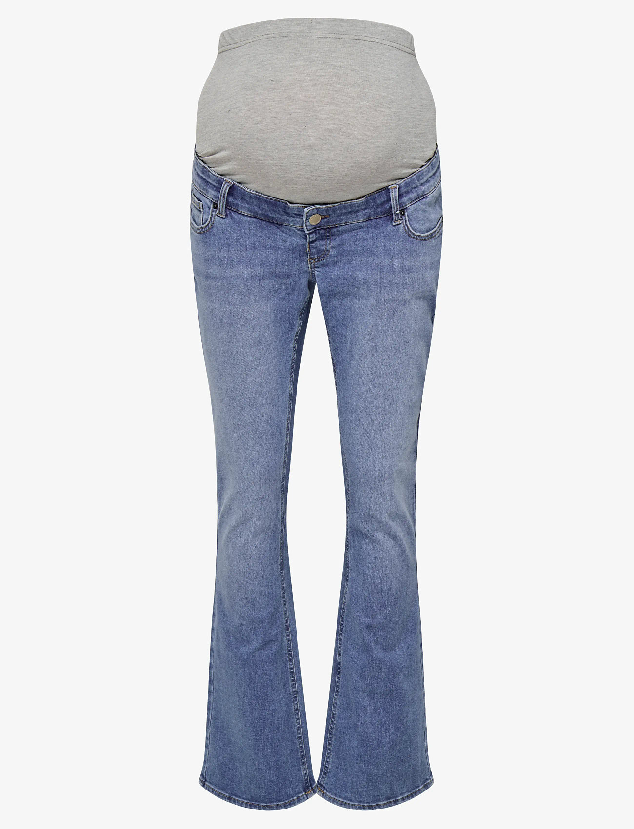 Only Maternity - OLMBLUSH MID FLARED RE1319 NOOS - nederdelar - medium blue denim - 1