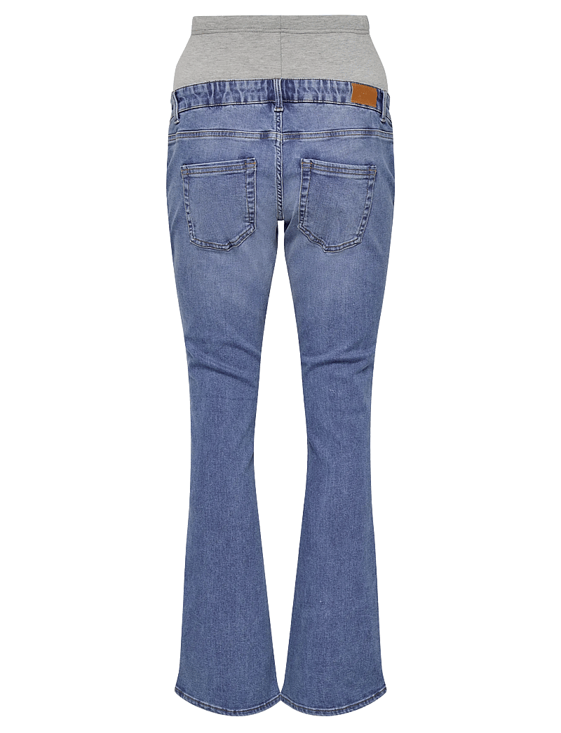 Only Maternity - OLMBLUSH MID FLARED RE1319 NOOS - nederdelar - medium blue denim - 2