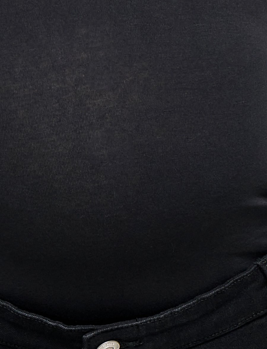 Only Maternity - OLMSNOW HW WIDE DNM JEANS PIM BOX NOOS - brede jeans - black denim - 3