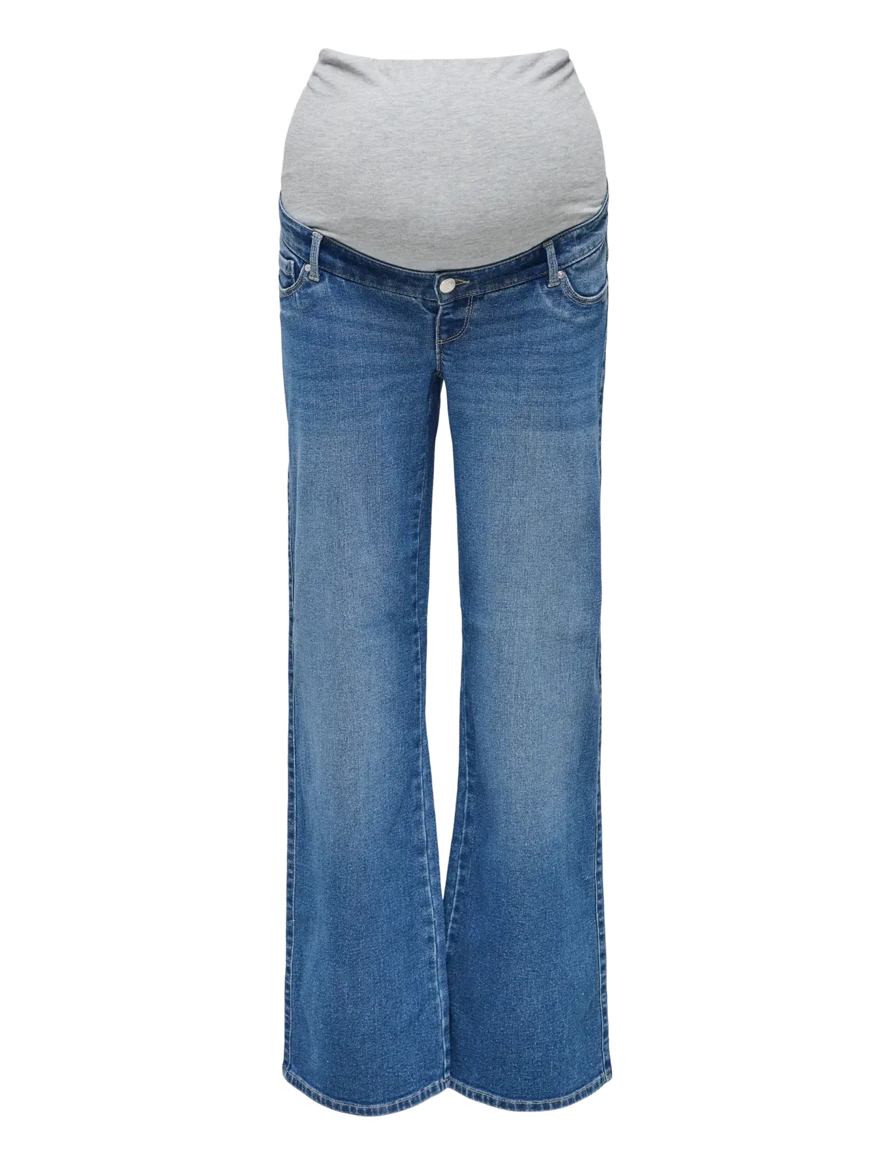 Only Maternity OLMSNOW HW WIDE DNM JEANS PIM MBD NOOS - Riided - MEDIUM BLUE DENIM / blue