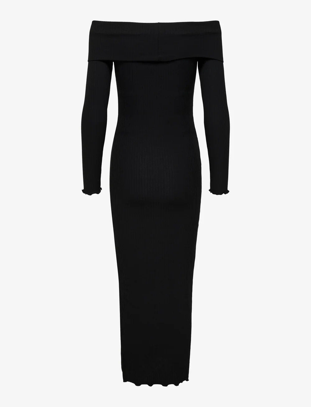 Only Maternity - OLMESMERALDA L/S OFF SHOULDER DRESS JRS - midimekot - black - 2