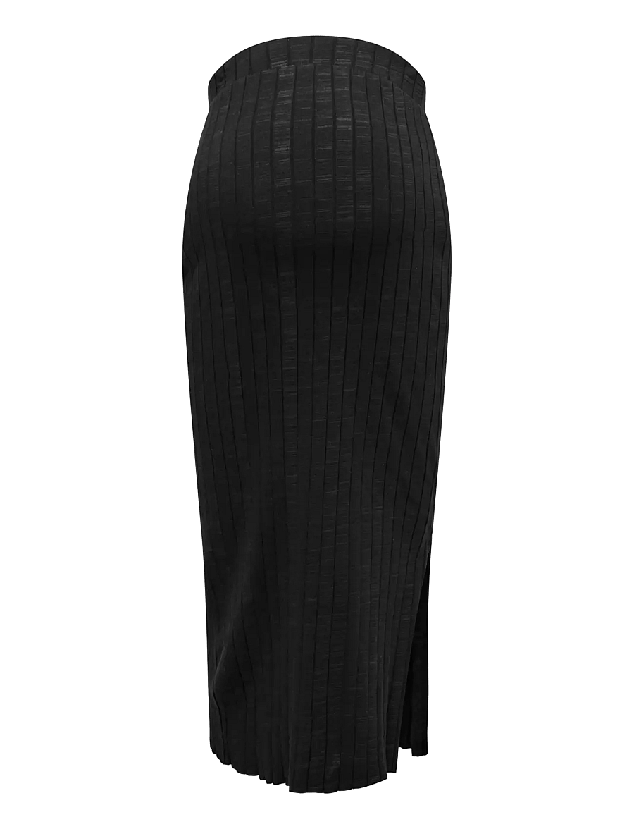 Only Maternity - OLMALEJANDRA MIDI SKIRT JRS - bas - black - 1
