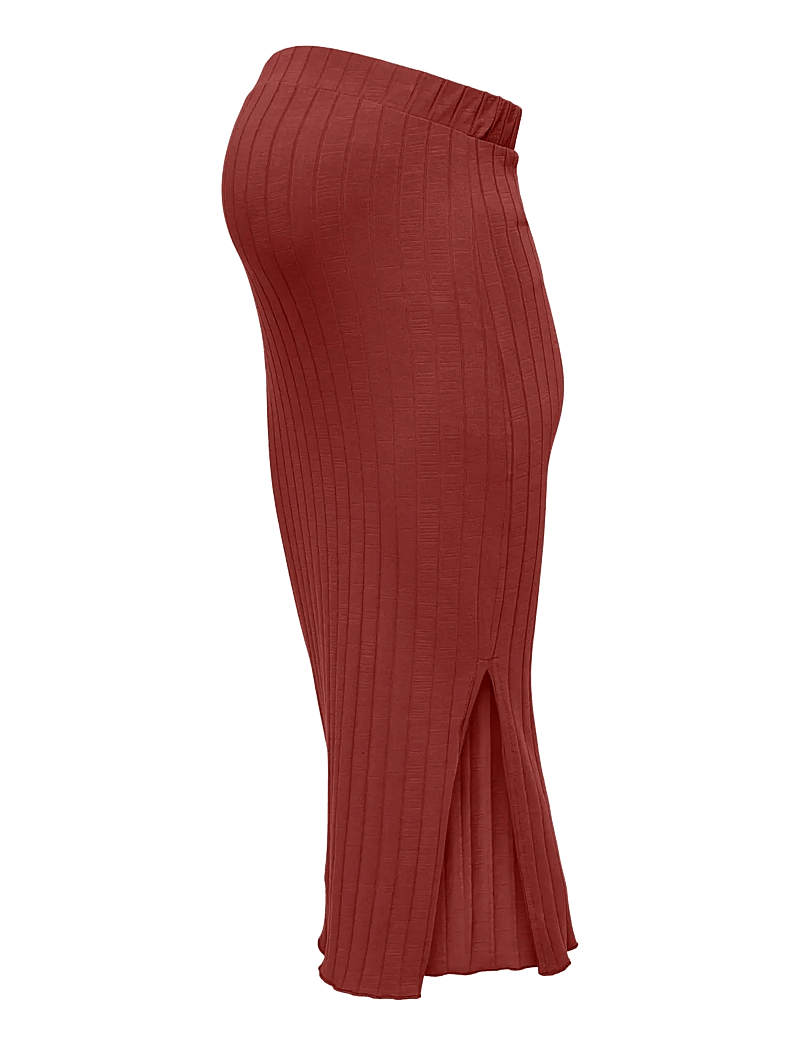 Only Maternity - OLMALEJANDRA MIDI SKIRT JRS - hosen - spiced apple - 0