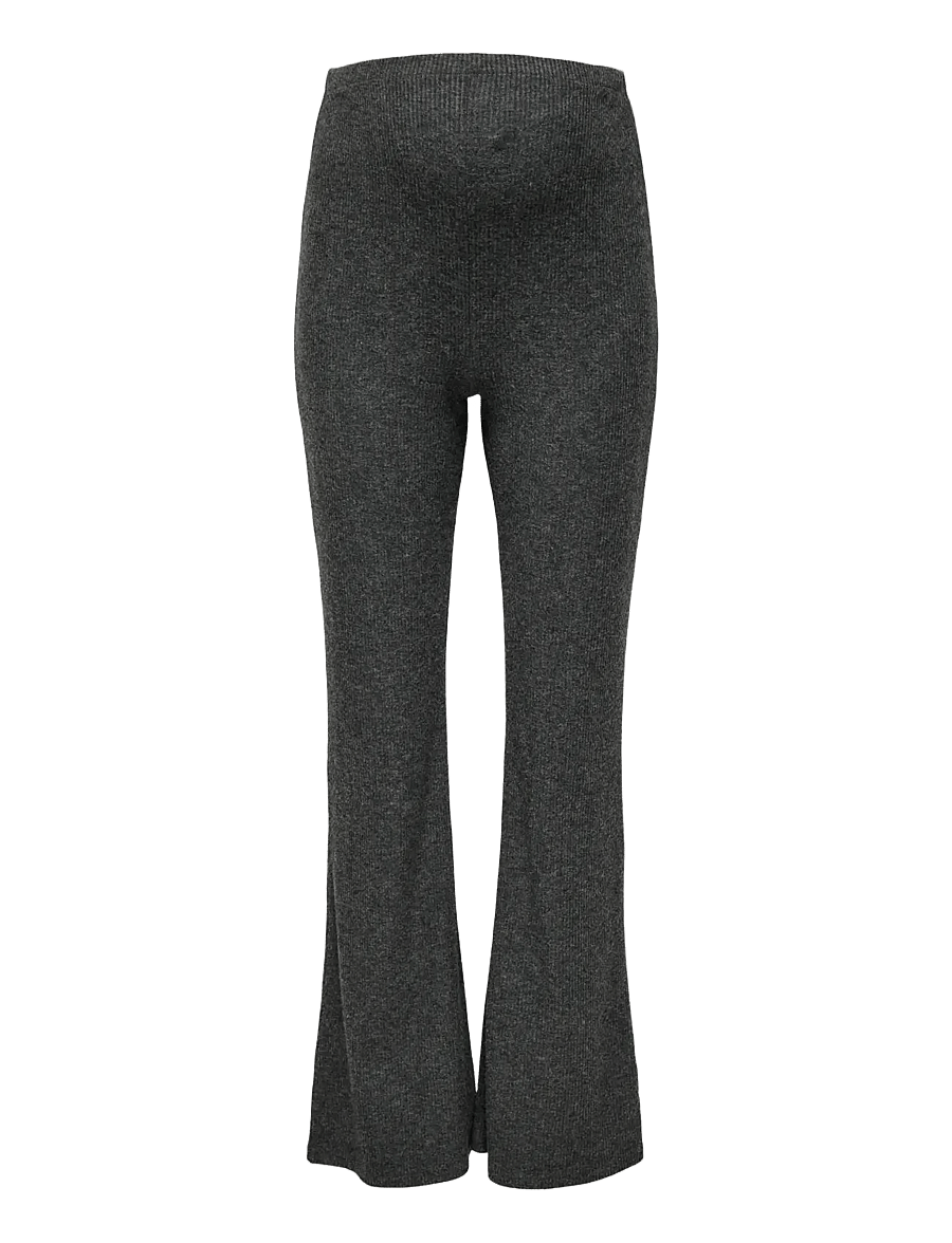 Only Maternity - OLMHALLE WIDE PANT JRS - dark grey melange - 1