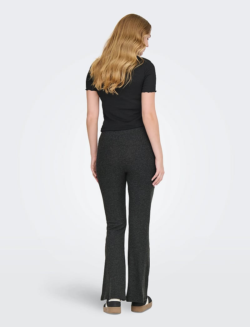 Only Maternity - OLMHALLE WIDE PANT JRS - buxur - dark grey melange - 4