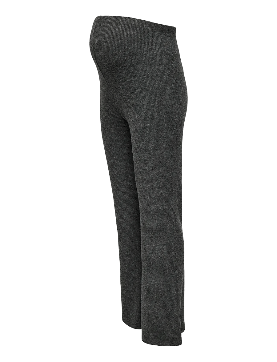 Only Maternity - OLMHALLE WIDE PANT JRS - dark grey melange - 3