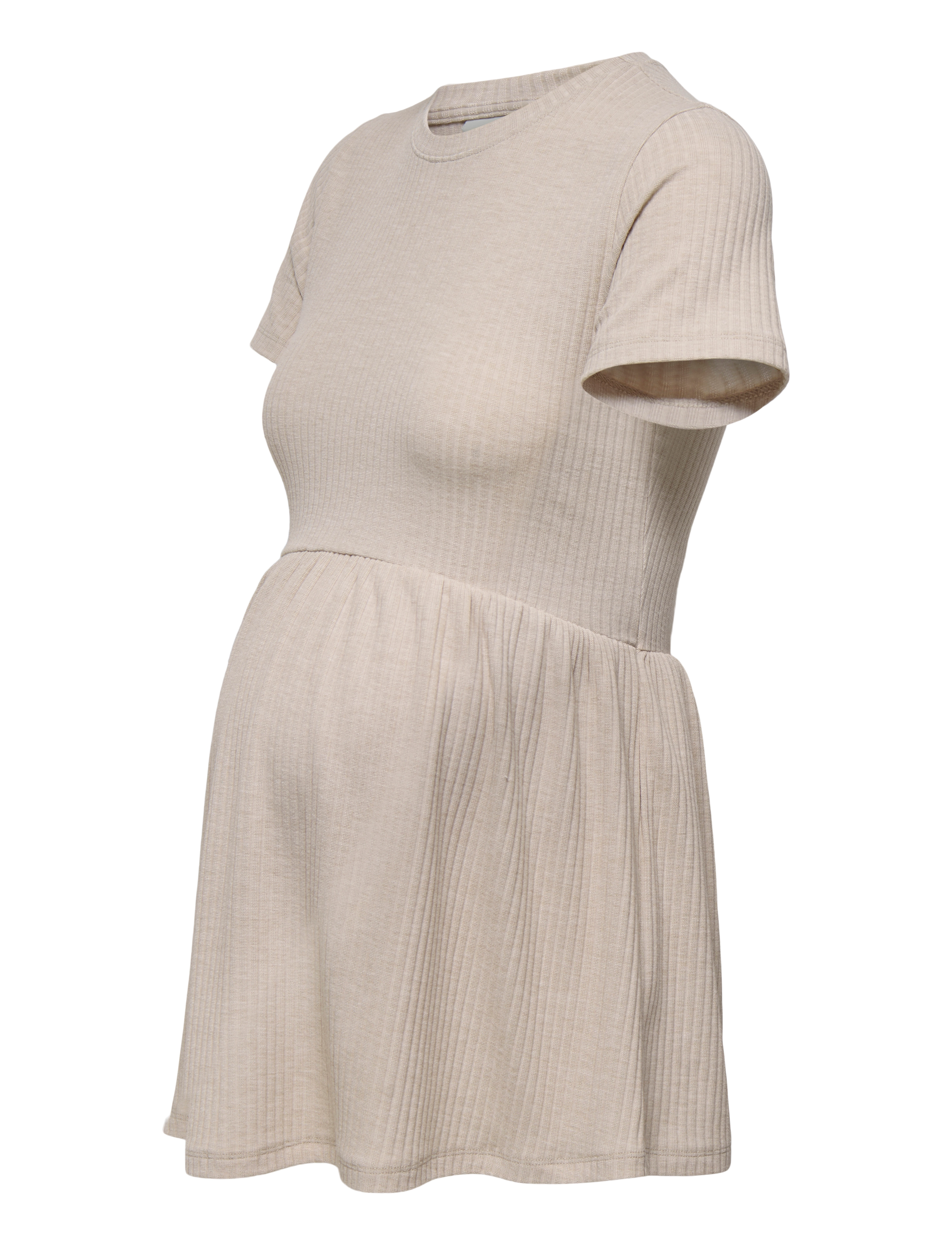 Only Maternity - OLMMALAYA S/S O-NECK TOP JRS NOOS - oberteile - pumice stone - 4
