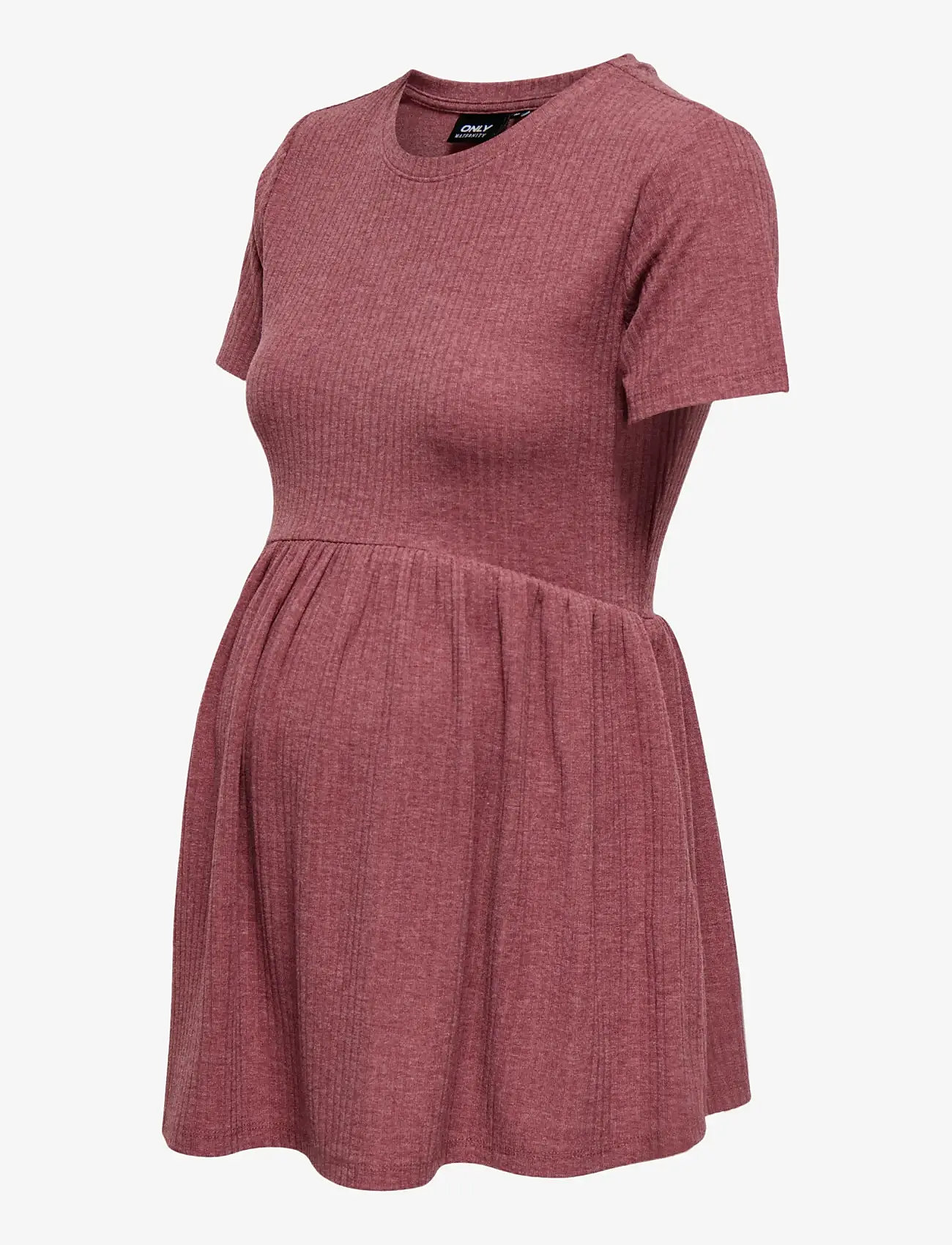 Only Maternity - OLMMALAYA S/S O-NECK TOP JRS NOOS - t-skjorter - rose brown - 3