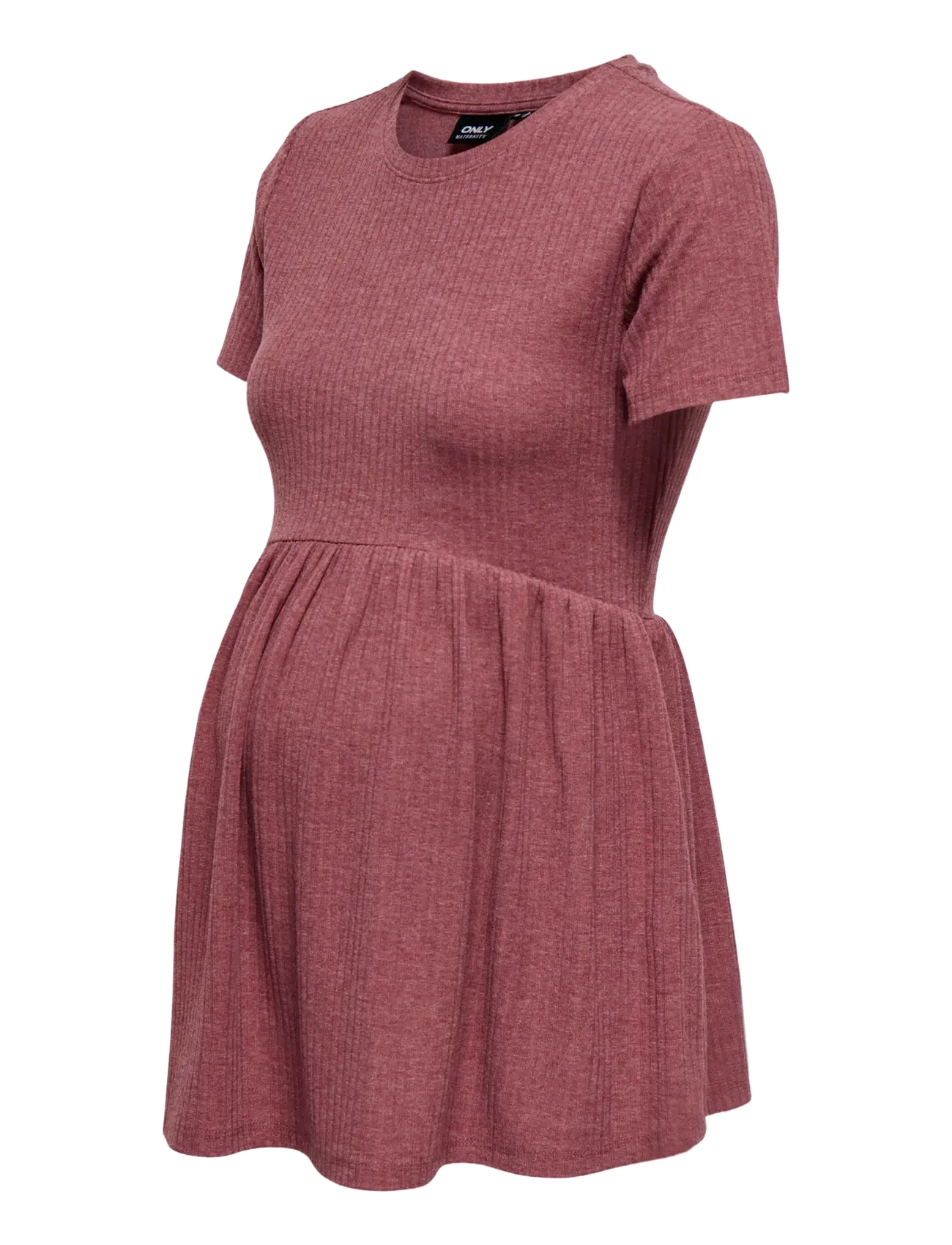 Only Maternity - OLMMALAYA S/S O-NECK TOP JRS NOOS - t-shirts - rose brown - 3