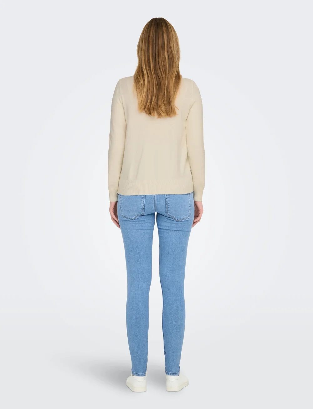 Only Maternity - OLMCAPUCINE LS O-NECK PULLOVER KNT - overdele - cloud dancer - 3