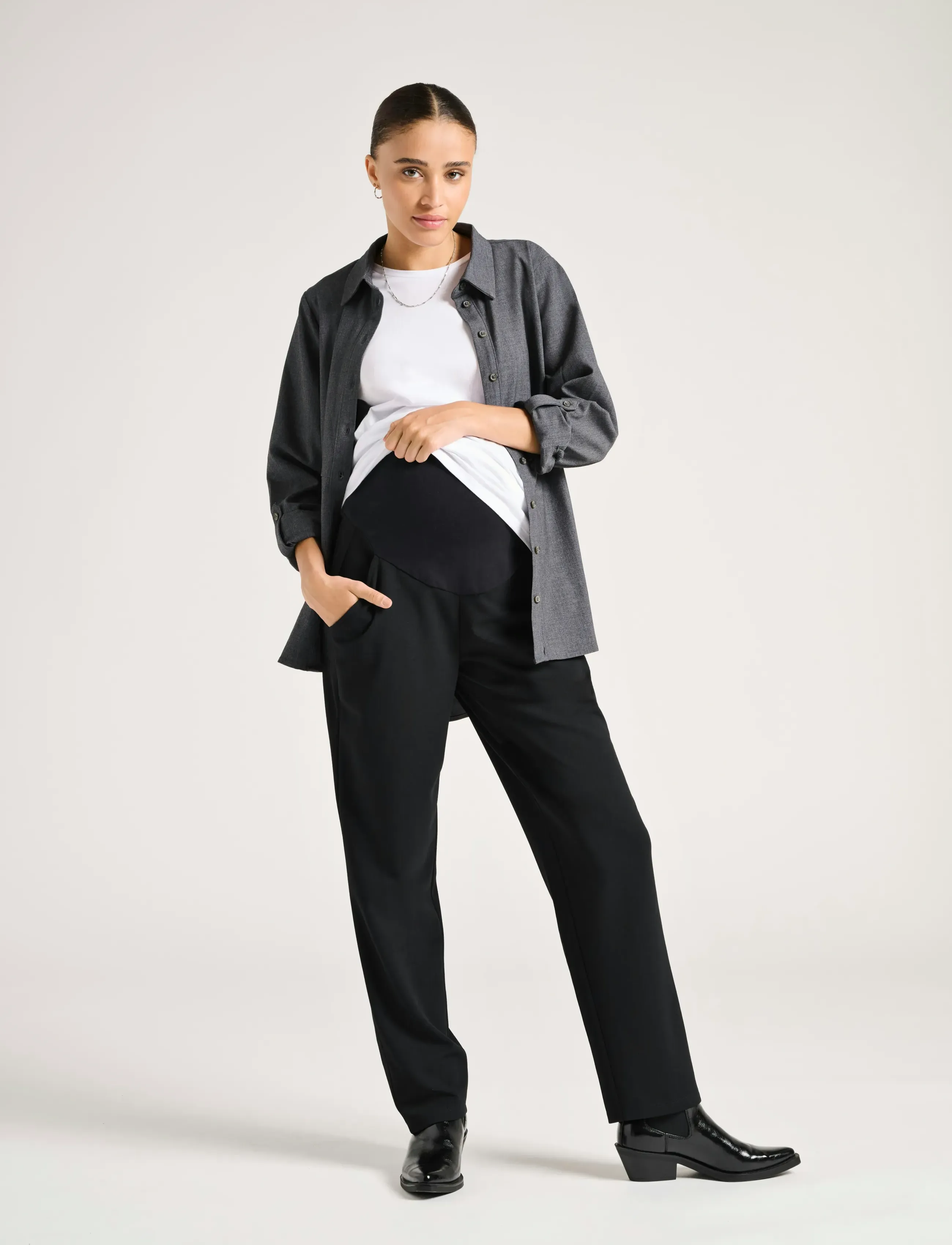 Only Maternity Olmsania Bump Pant Jrs Noos, Kvinder, Ventebukser, Sort, Str: XXL x 32