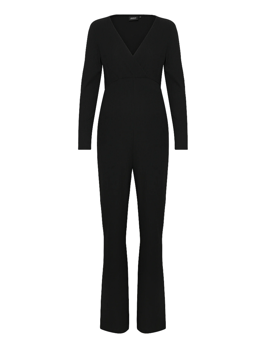 Only Maternity - OLMLITA EMMA L/S V-NECK JUMPSUIT JRS - graviditetsprodukter - black - 0