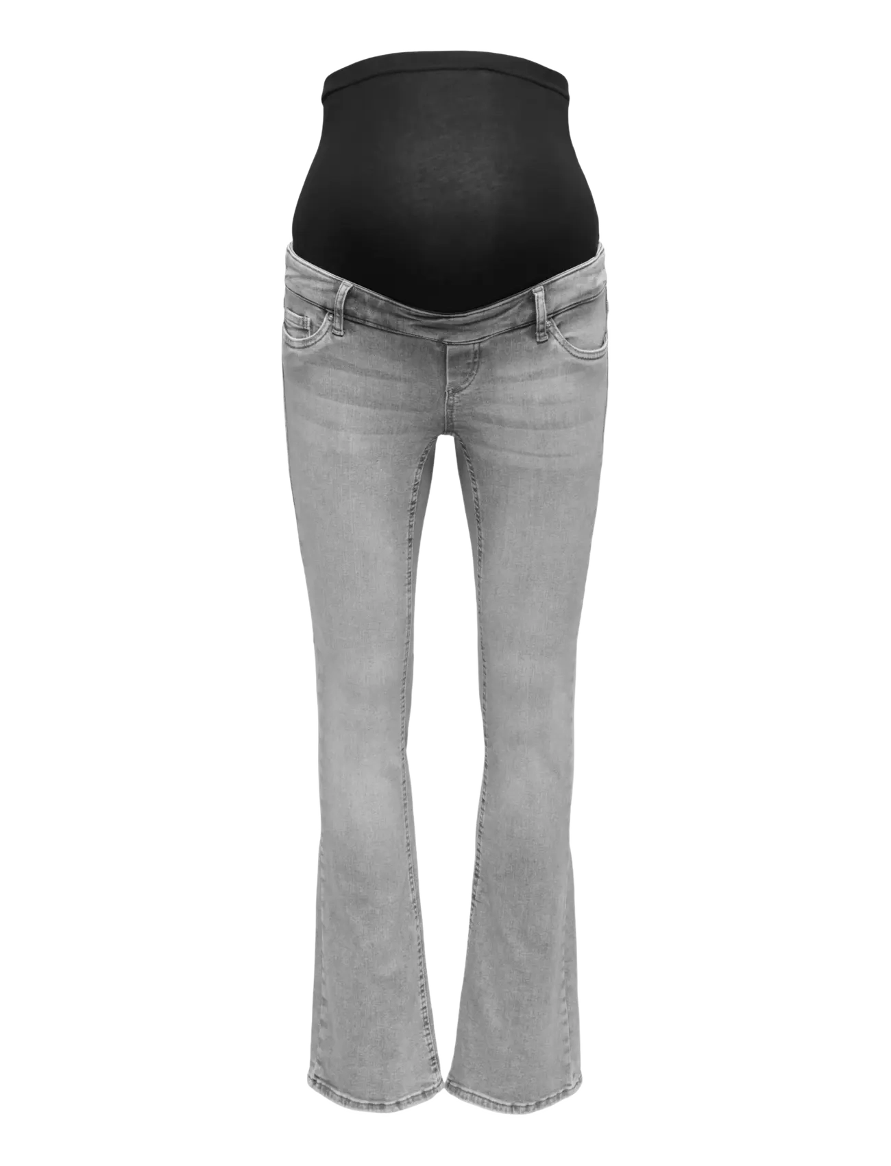 ONLY MATERNITY Olmblush Mid Waist Flared Dnm Box Noos Grau - Lx32 - Damen