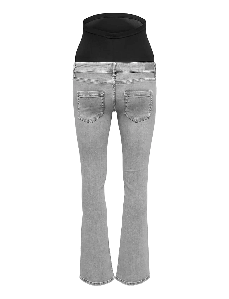 Only Maternity - OLMBLUSH MID WAIST FLARED DNM BOX NOOS - utsvängda jeans - medium grey denim - 2