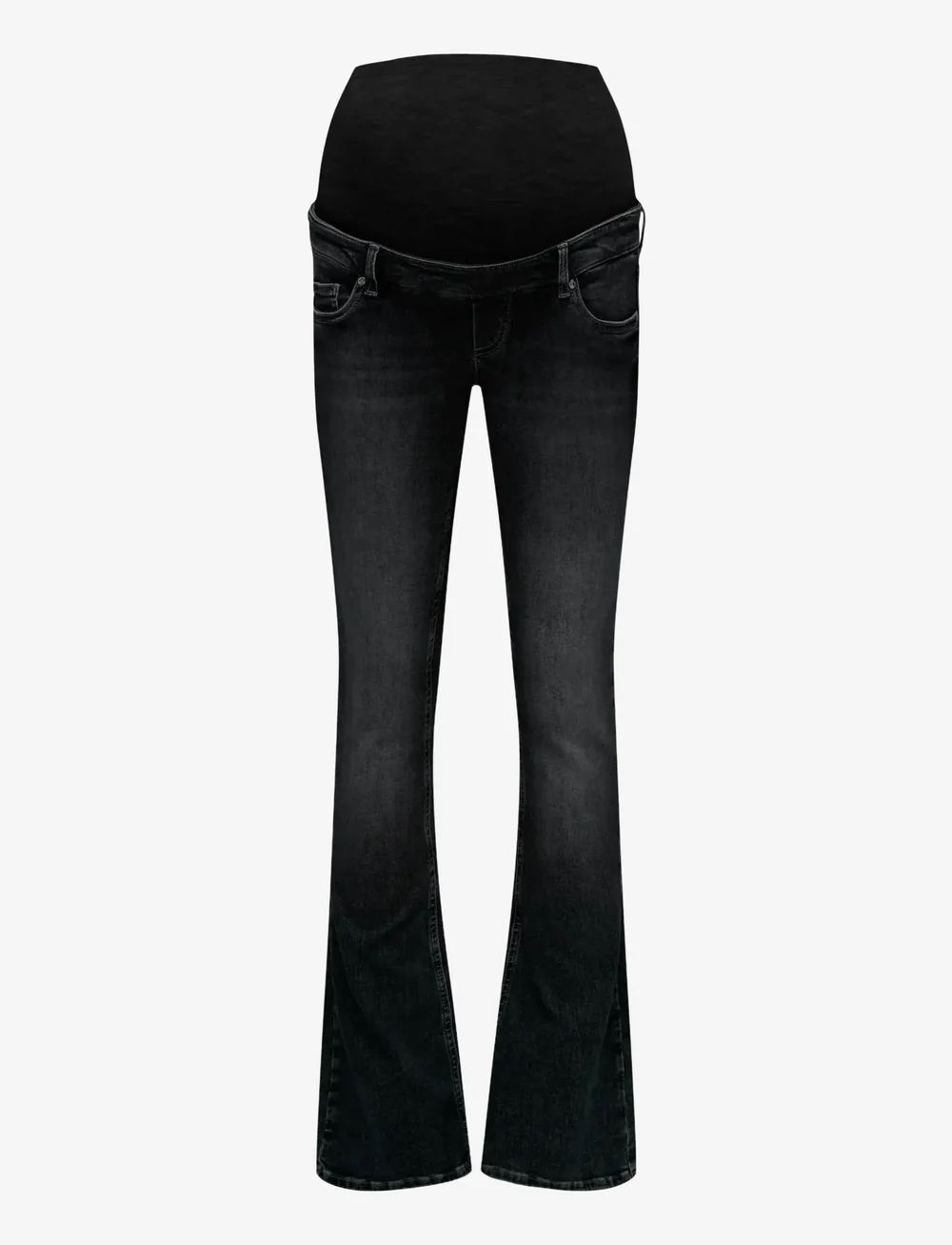 Only Maternity - OLMBLUSH MID WAIST FLARED DNM BOX NOOS - jeans évasés - washed black - 0