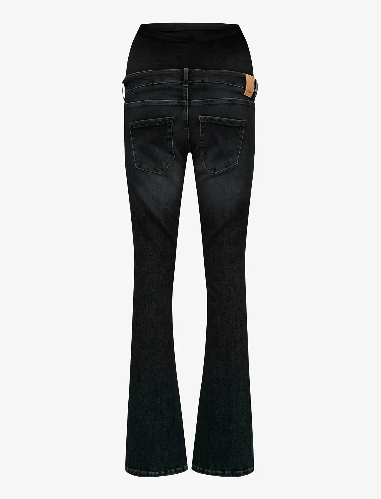 Only Maternity - OLMBLUSH MID WAIST FLARED DNM BOX NOOS - utsvängda jeans - washed black - 1