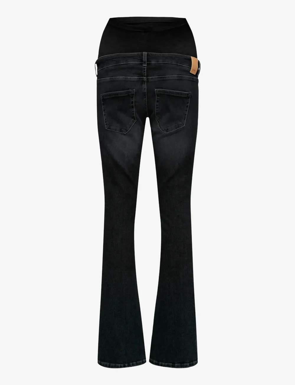 Only Maternity - OLMBLUSH MID WAIST FLARED DNM BOX NOOS - jeans évasés - washed black - 1
